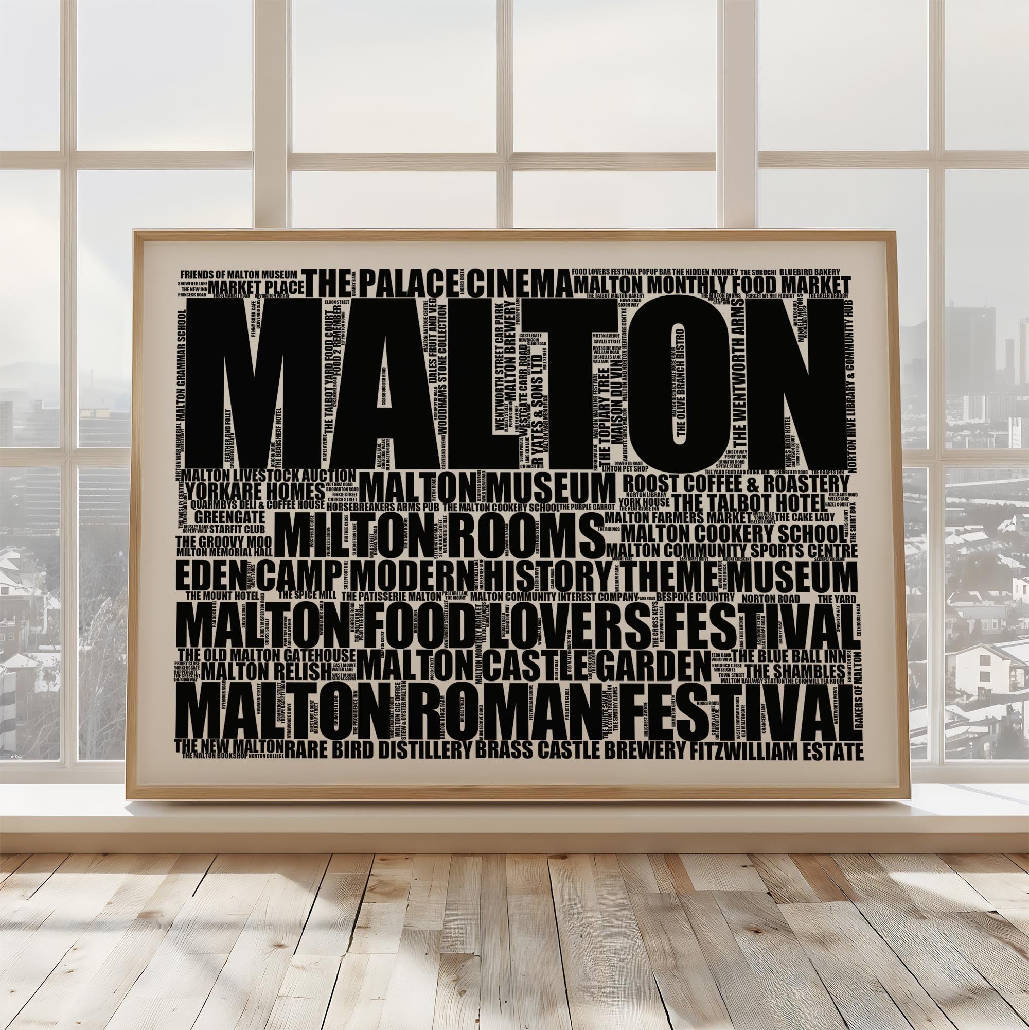 Malton - Premium Typographic Word Cloud Prints, Posters & Gifts