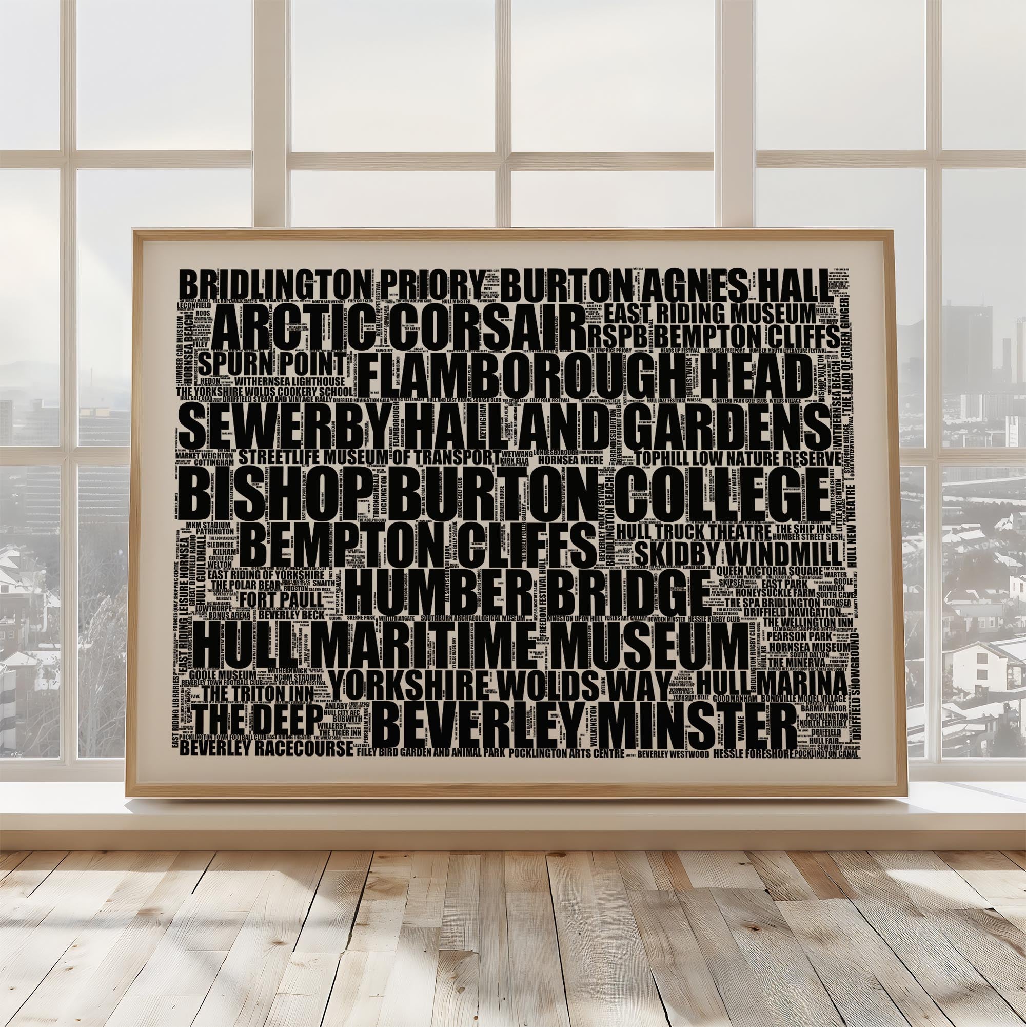 East Riding of Yorkshire - Premium Typographic Word Cloud Prints, Posters & Gifts