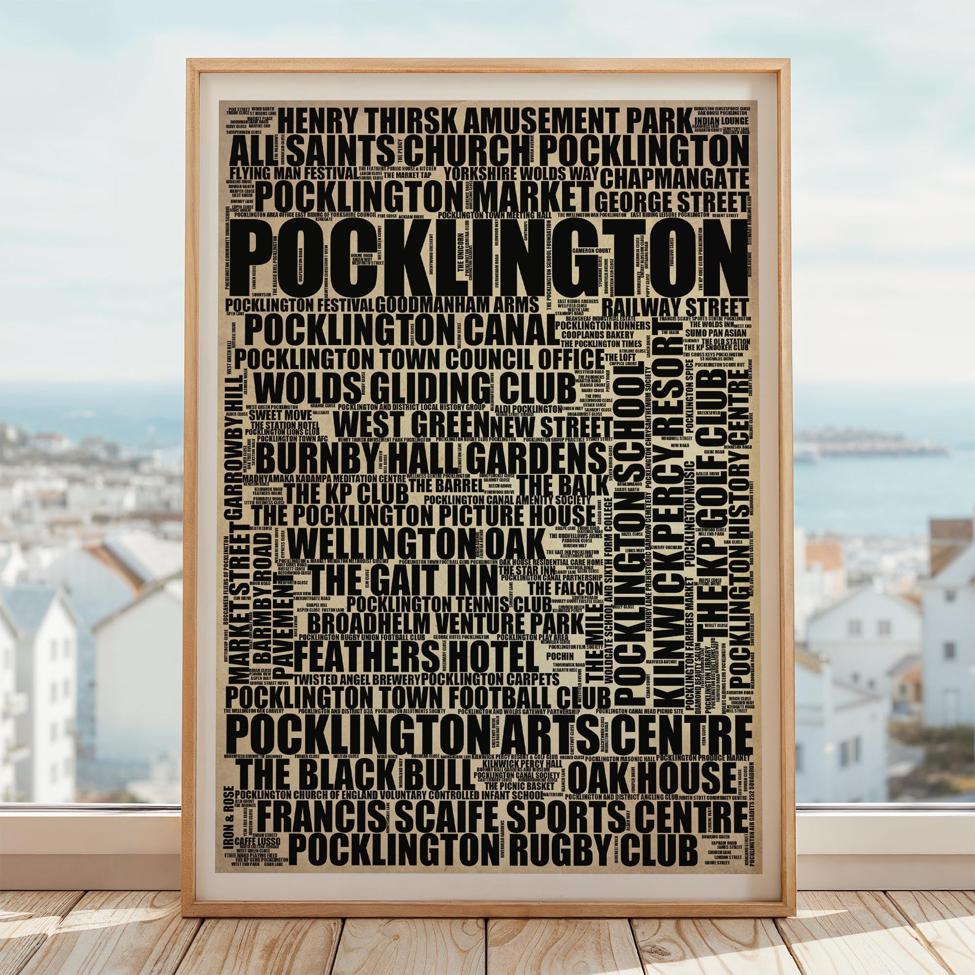 Pocklington - Premium Typographic Word Cloud Prints, Posters & Gifts