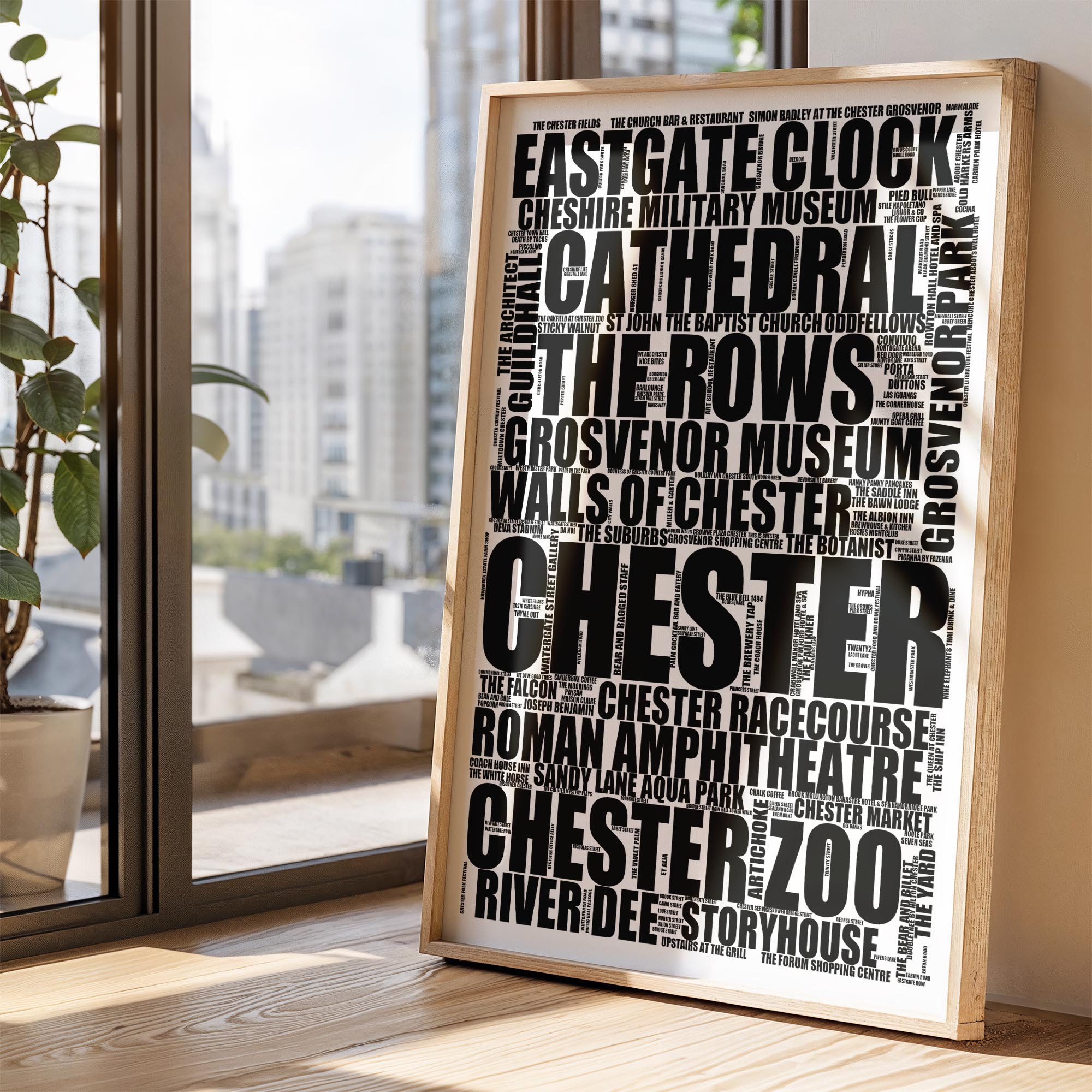 Chester - Premium Typographic Word Cloud Prints, Posters & Gifts