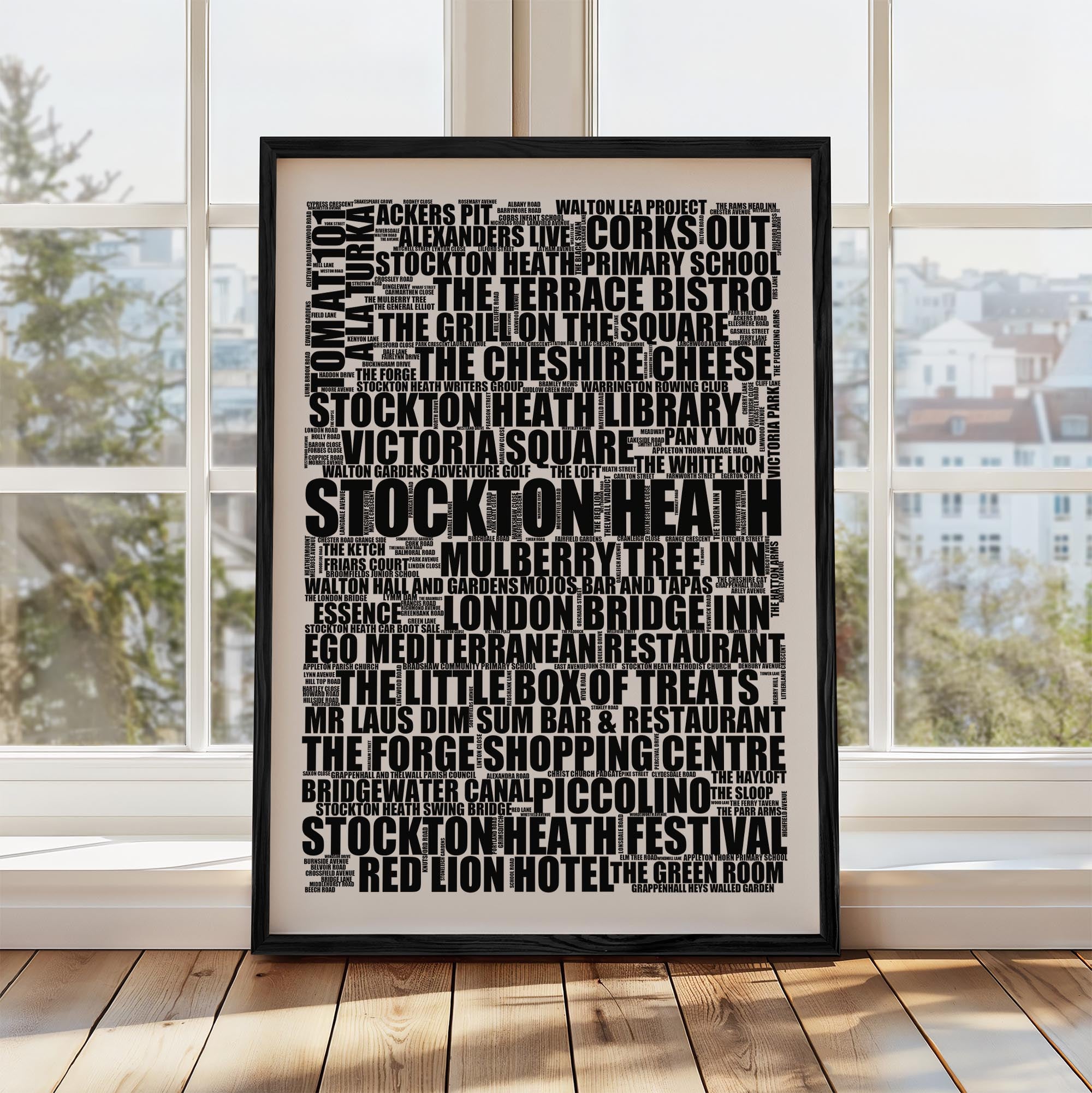 Stockton Heath - Premium Typographic Word Cloud Prints, Posters & Gifts