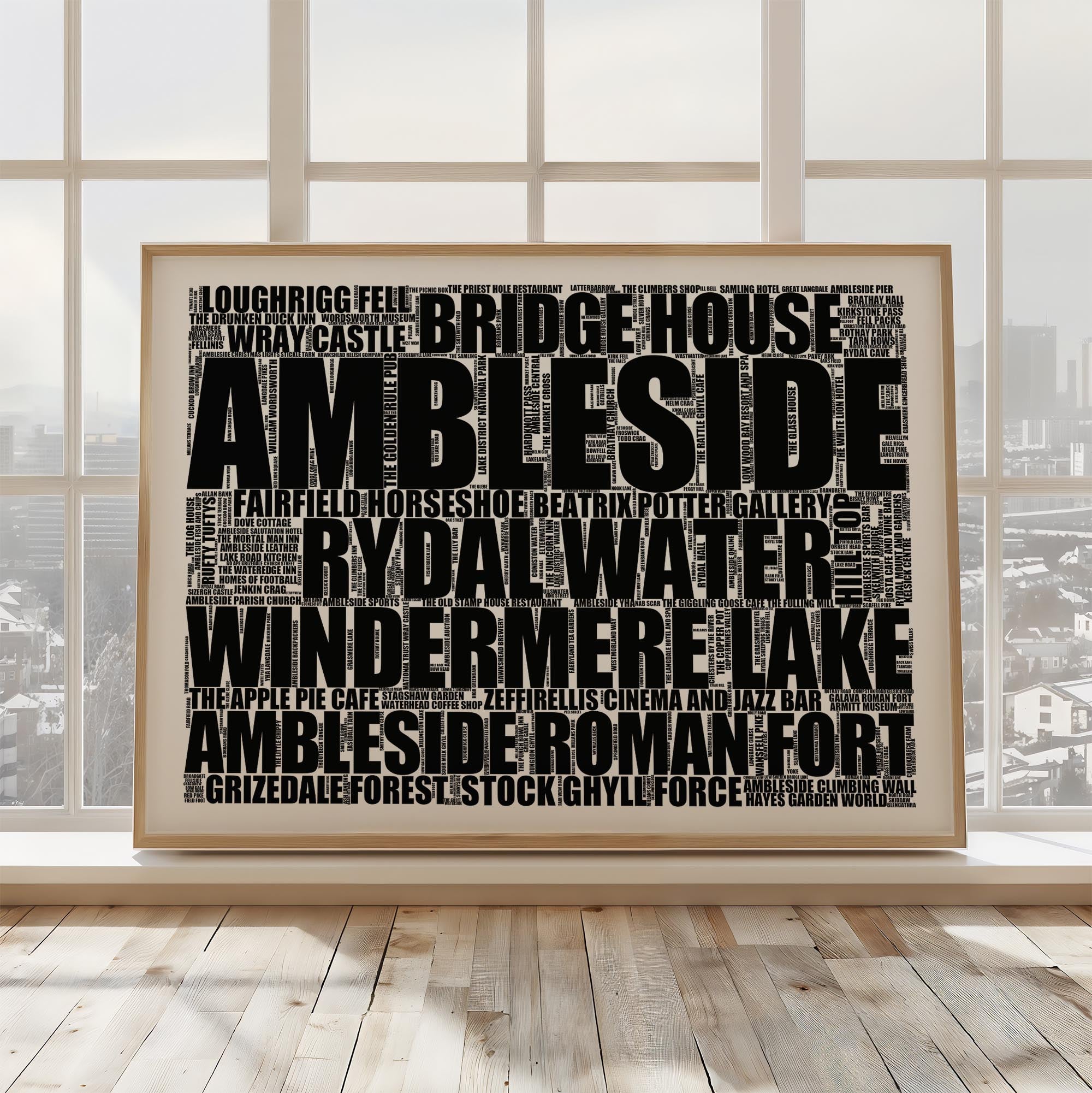 Ambleside - Premium Typographic Word Cloud Prints, Posters & Gifts