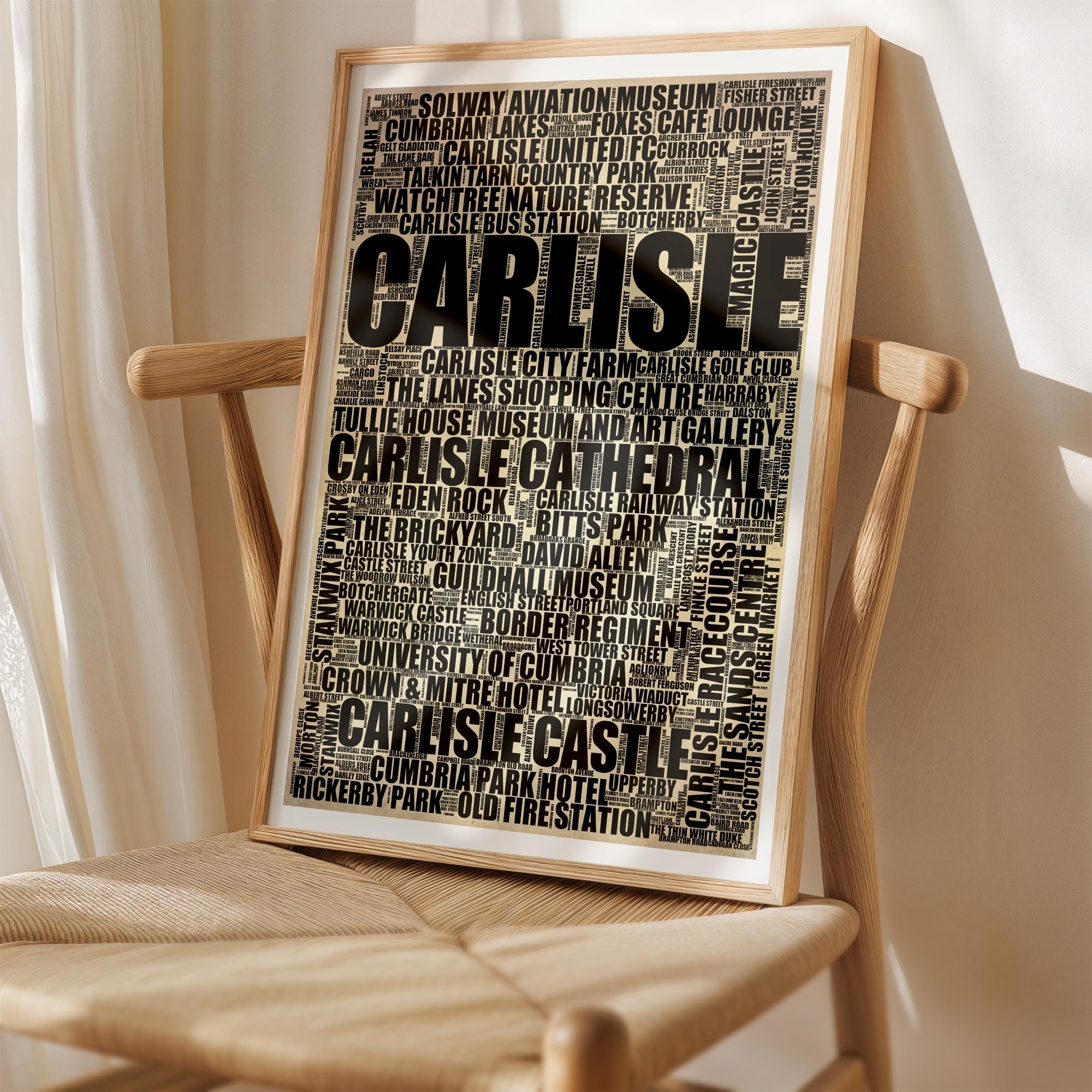 Carlisle - Premium Typographic Word Cloud Prints, Posters & Gifts