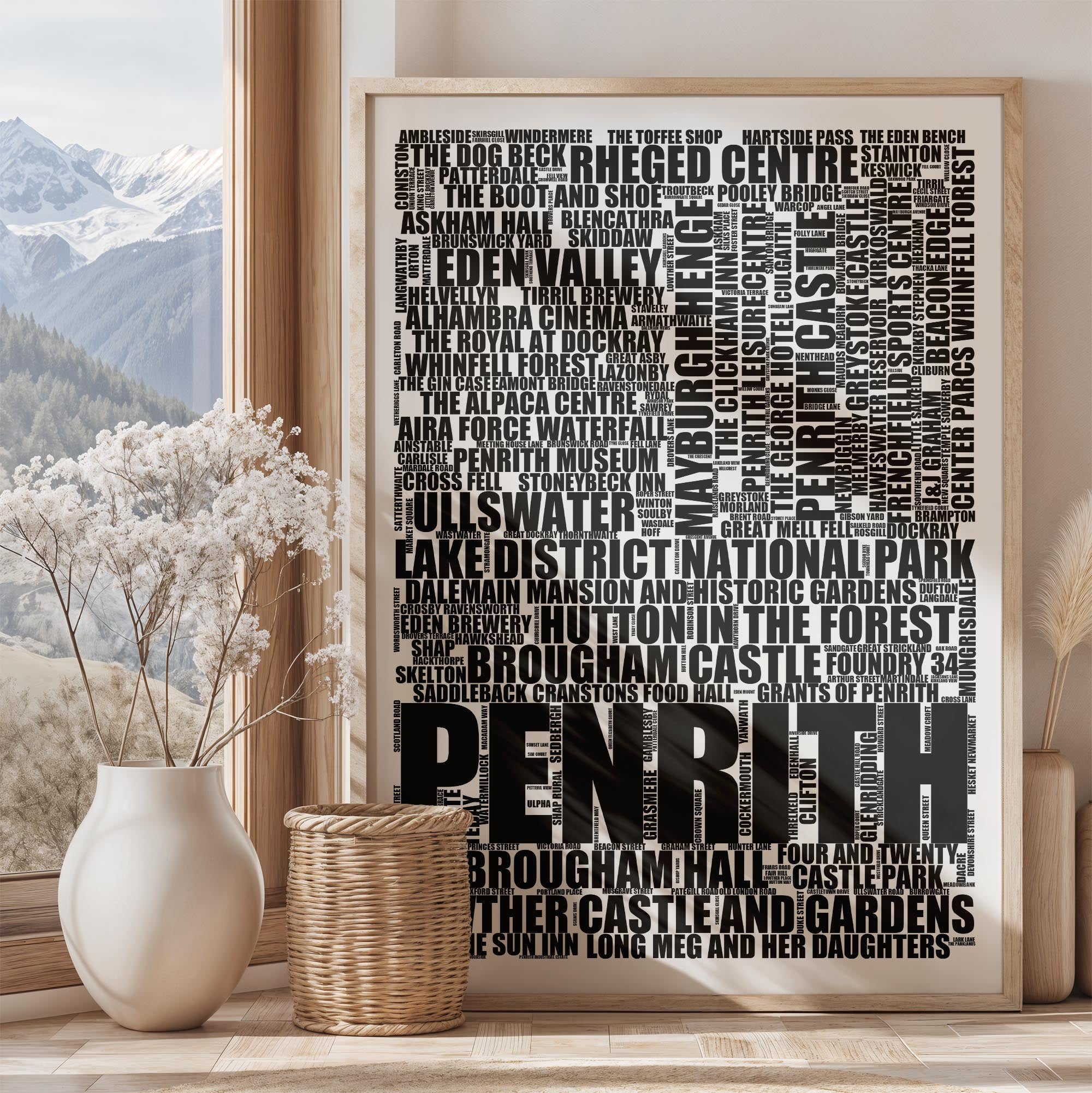 Penrith - Premium Typographic Word Cloud Prints, Posters & Gifts