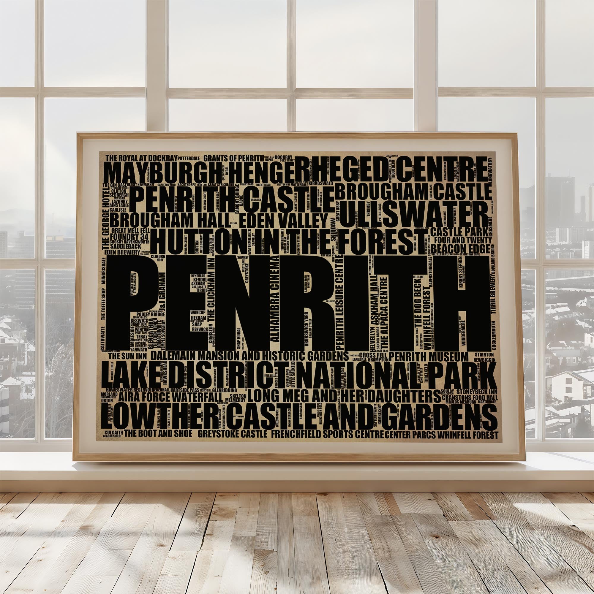 Penrith - Premium Typographic Word Cloud Prints, Posters & Gifts