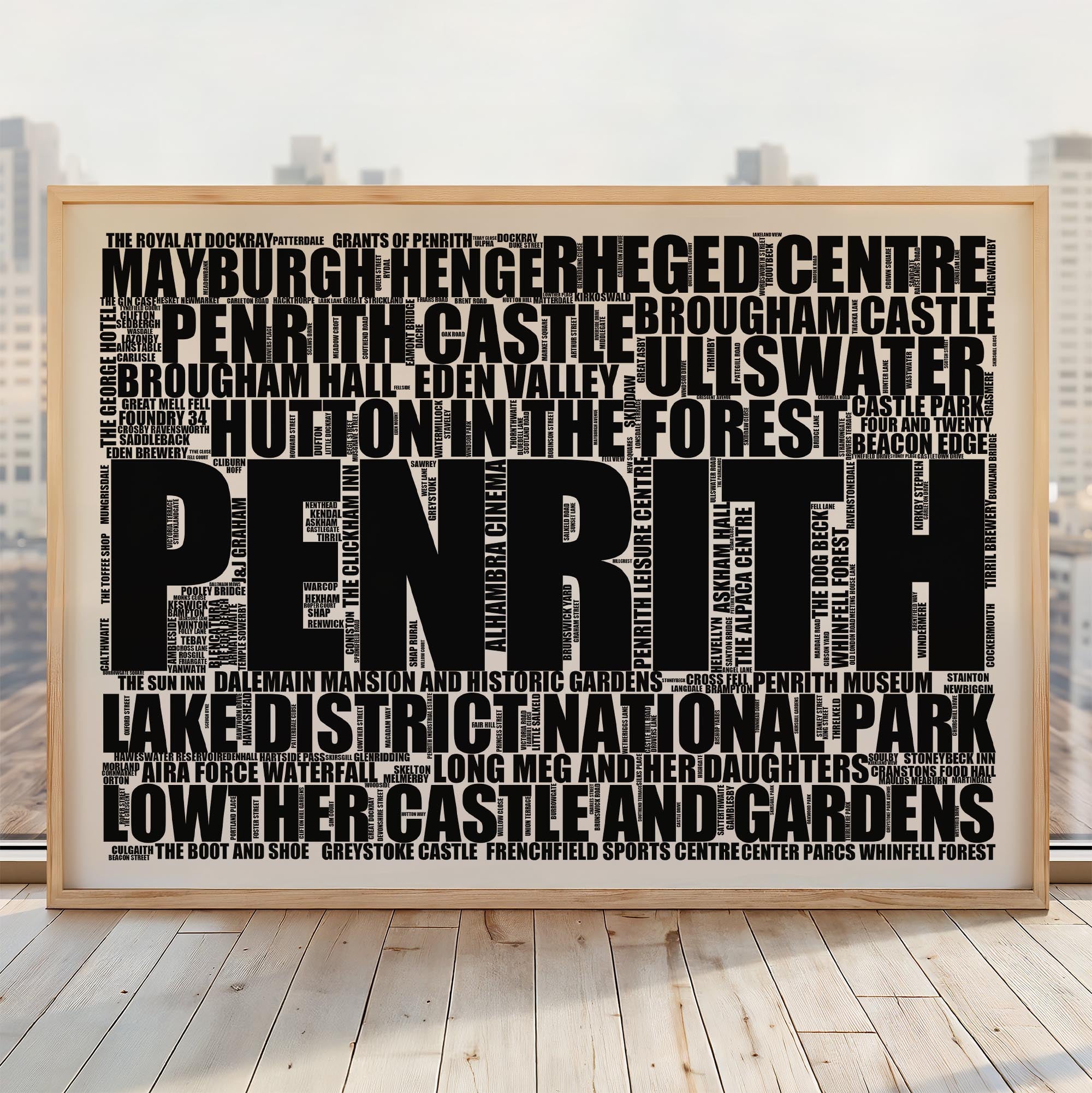 Penrith - Premium Typographic Word Cloud Prints, Posters & Gifts