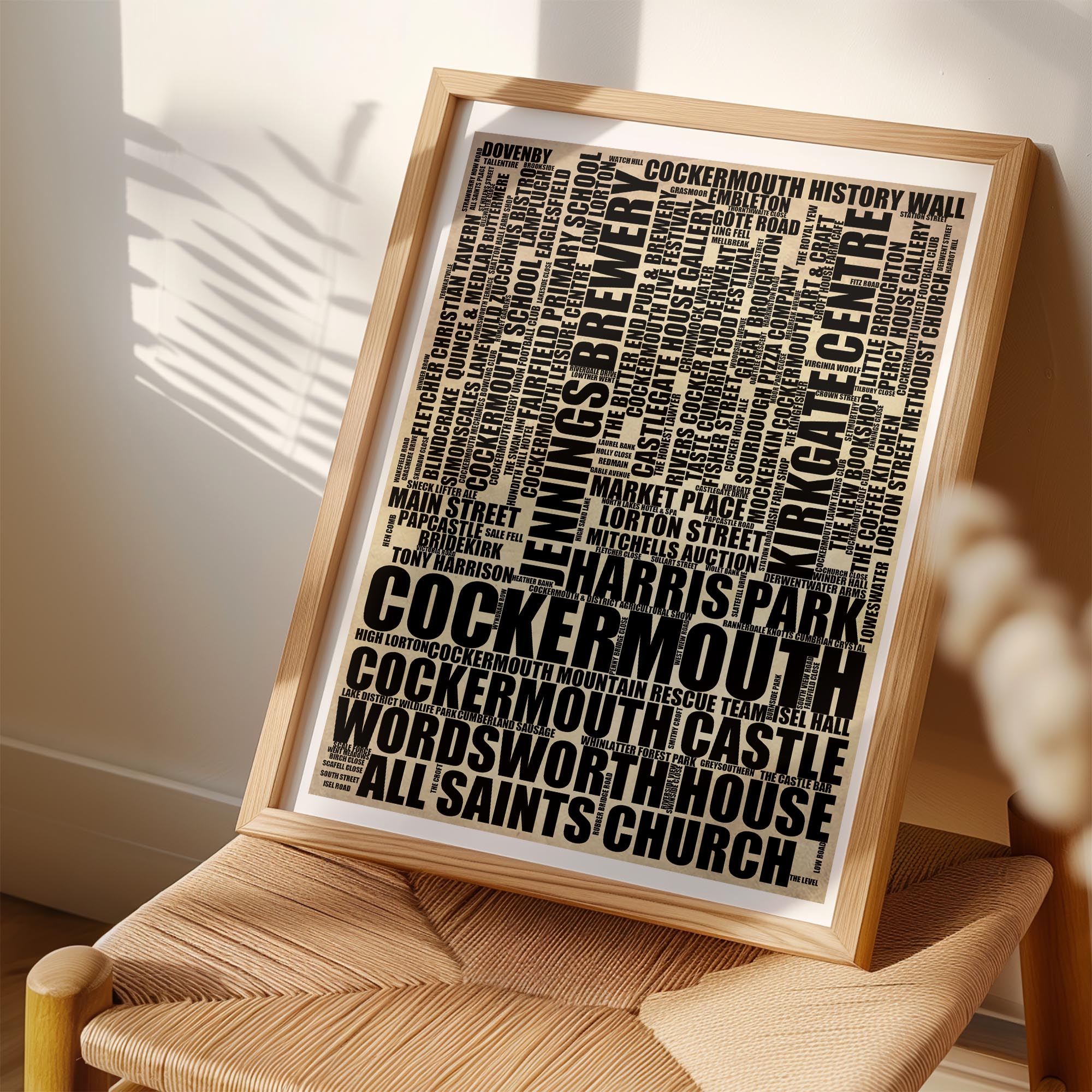 Cockermouth - Premium Typographic Word Cloud Prints, Posters & Gifts