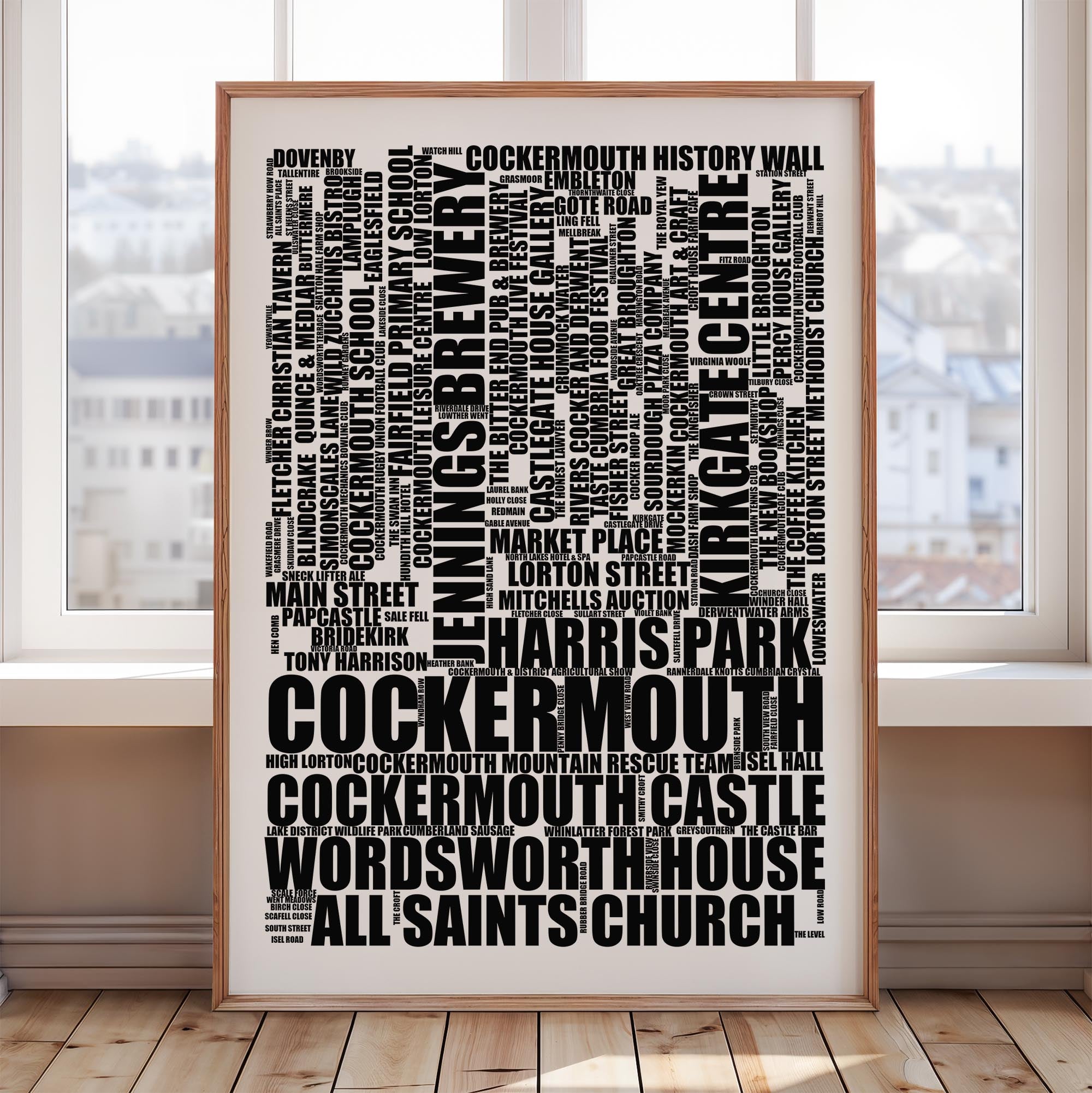 Cockermouth - Premium Typographic Word Cloud Prints, Posters & Gifts