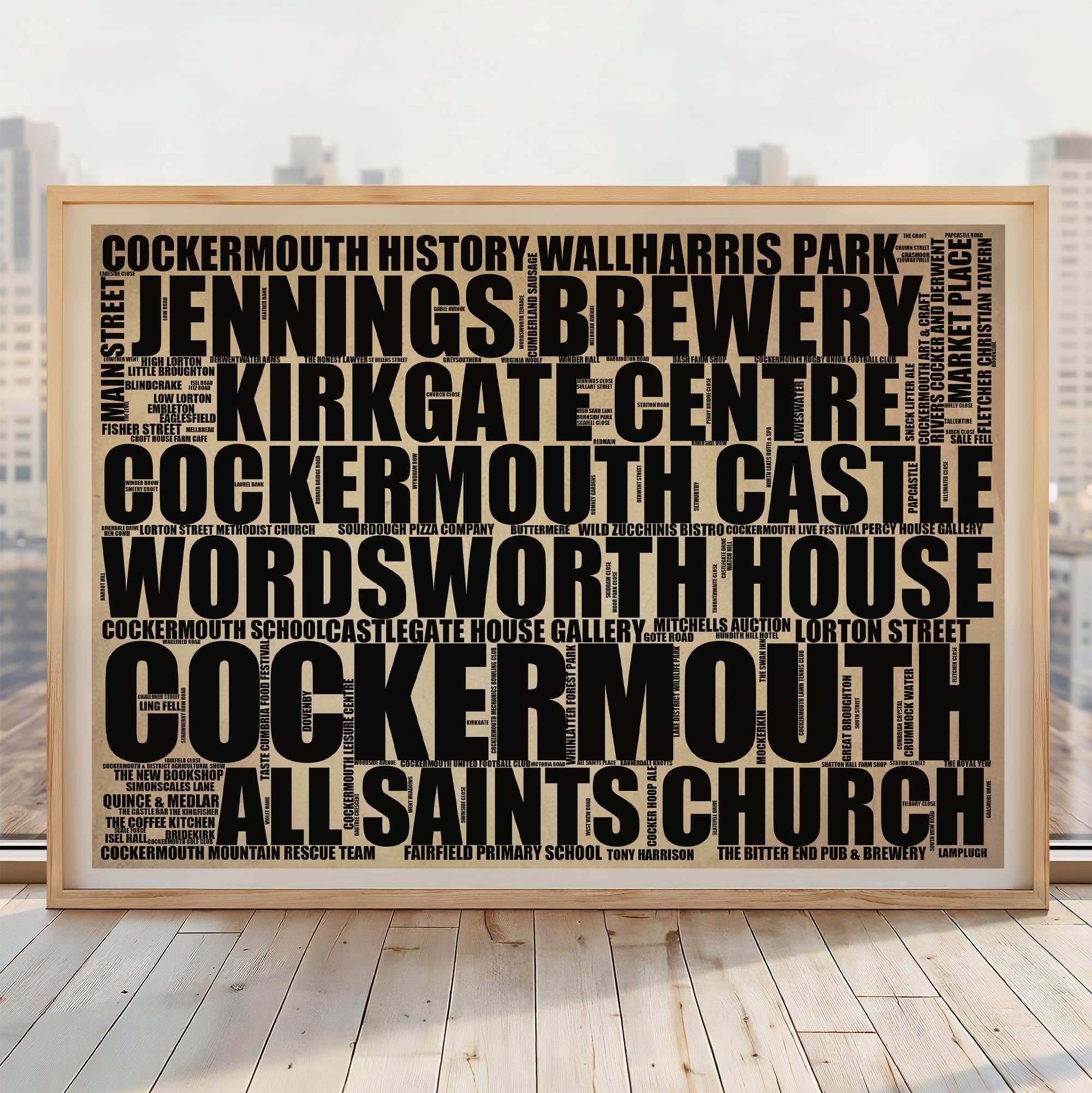 Cockermouth - Premium Typographic Word Cloud Prints, Posters & Gifts