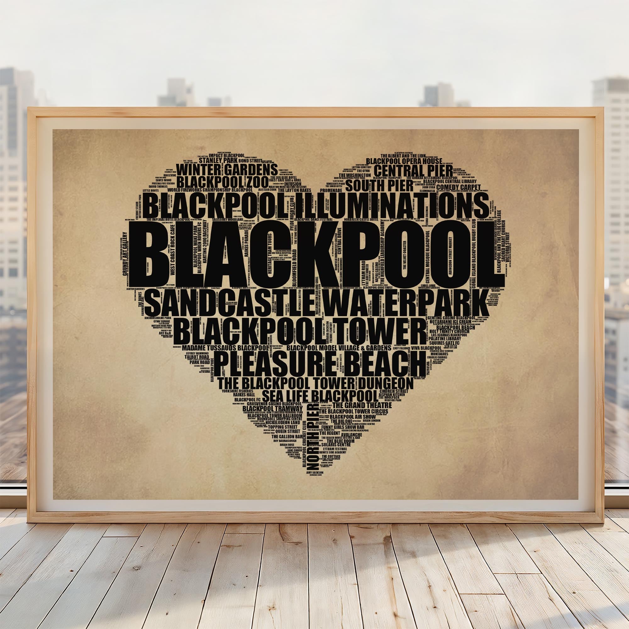 Blackpool - Premium Typographic Word Cloud Prints, Posters & Gifts