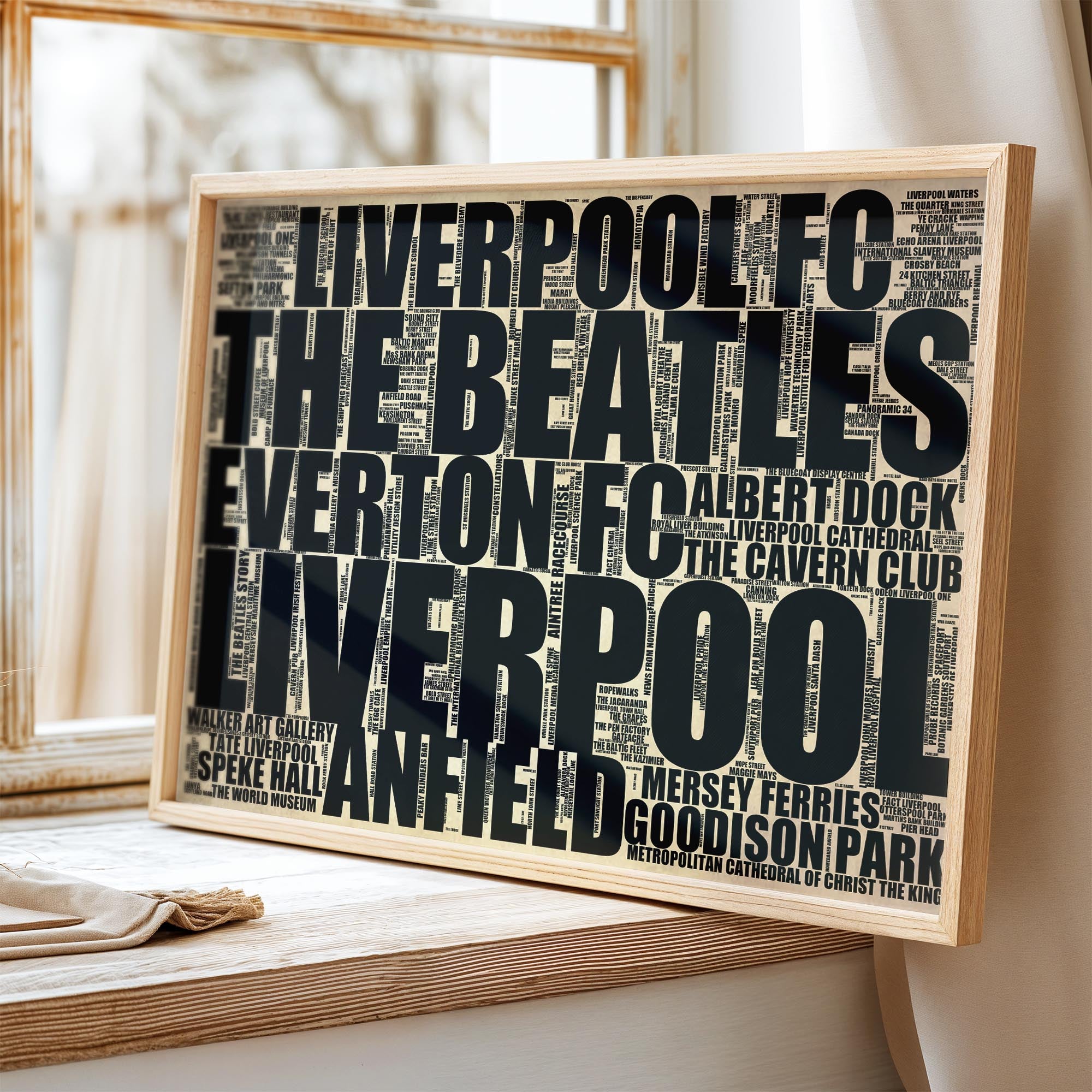 Liverpool - Premium Typographic Word Cloud Prints, Posters & Gifts