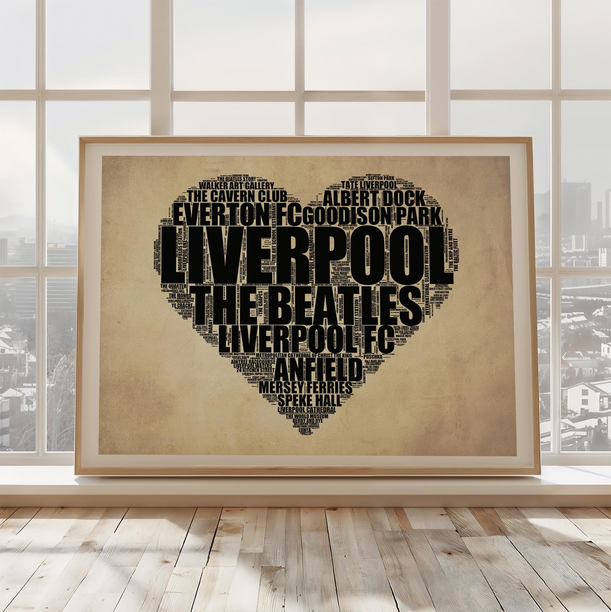 Liverpool - Premium Typographic Word Cloud Prints, Posters & Gifts