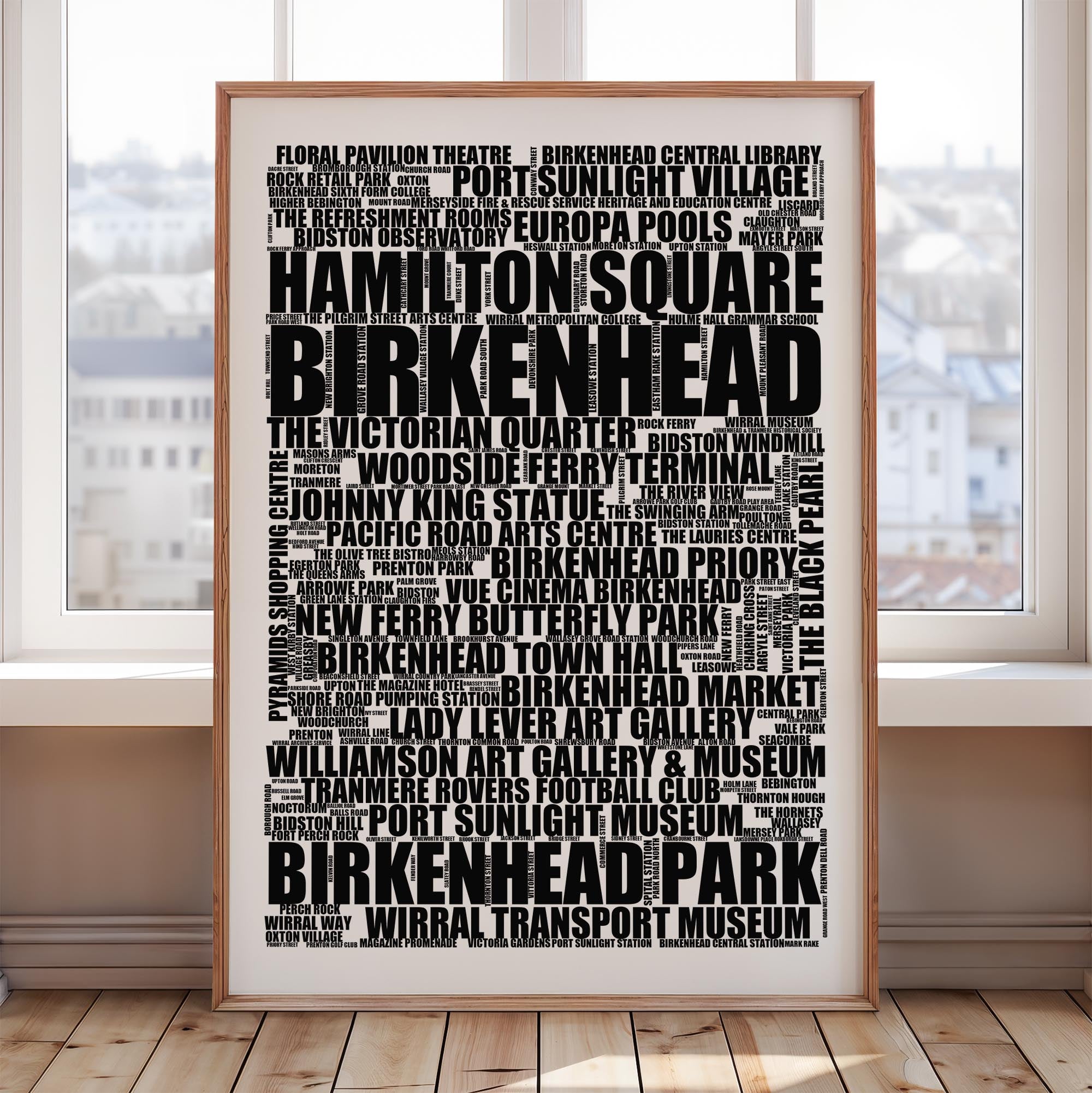 Birkenhead - Premium Typographic Word Cloud Prints, Posters & Gifts