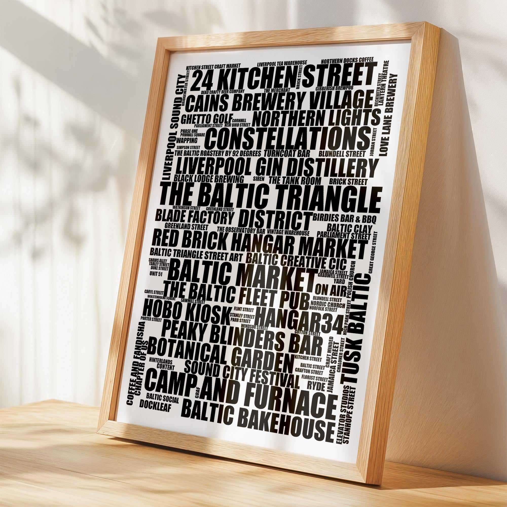 The Baltic Triangle - Premium Typographic Word Cloud Prints, Posters & Gifts