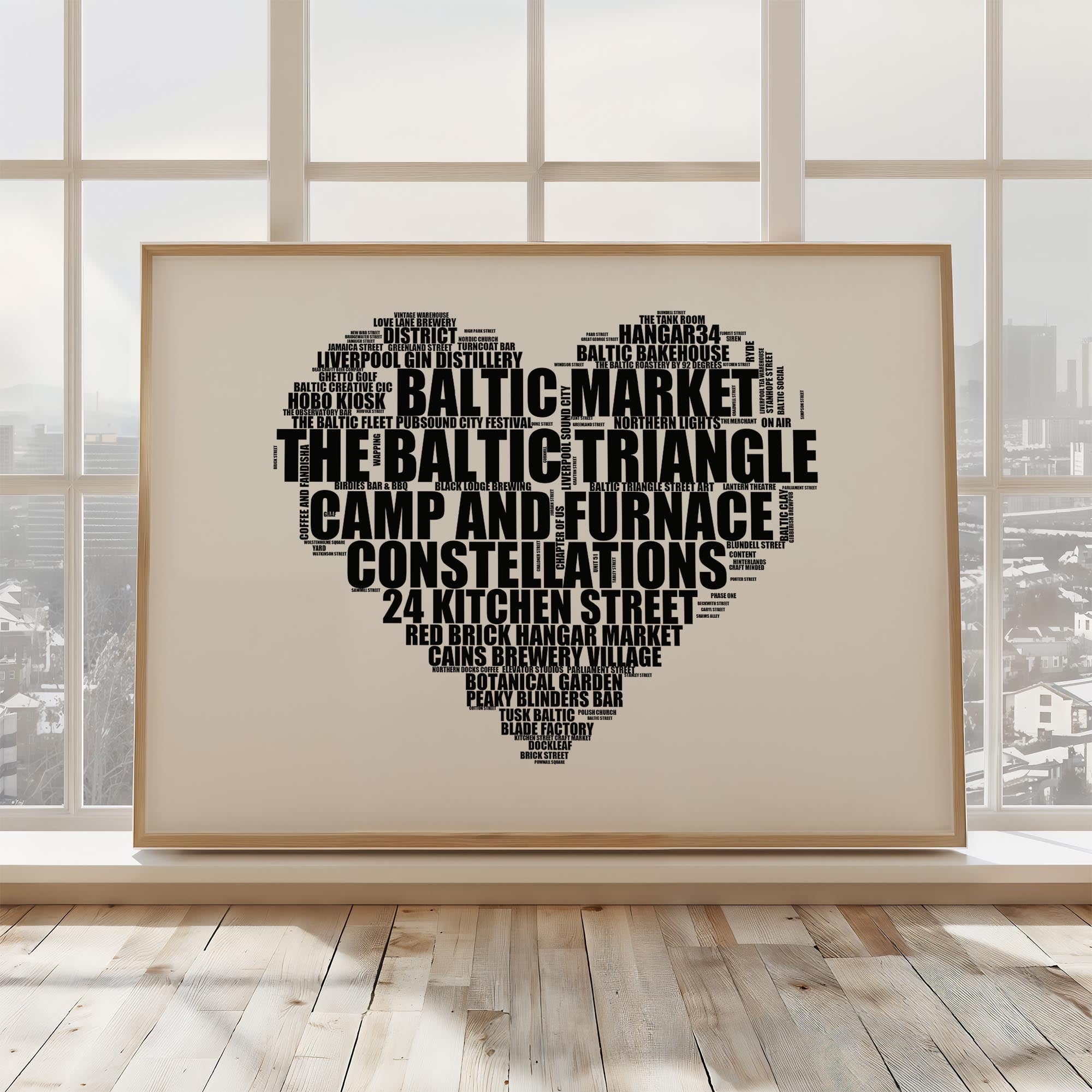 The Baltic Triangle - Premium Typographic Word Cloud Prints, Posters & Gifts