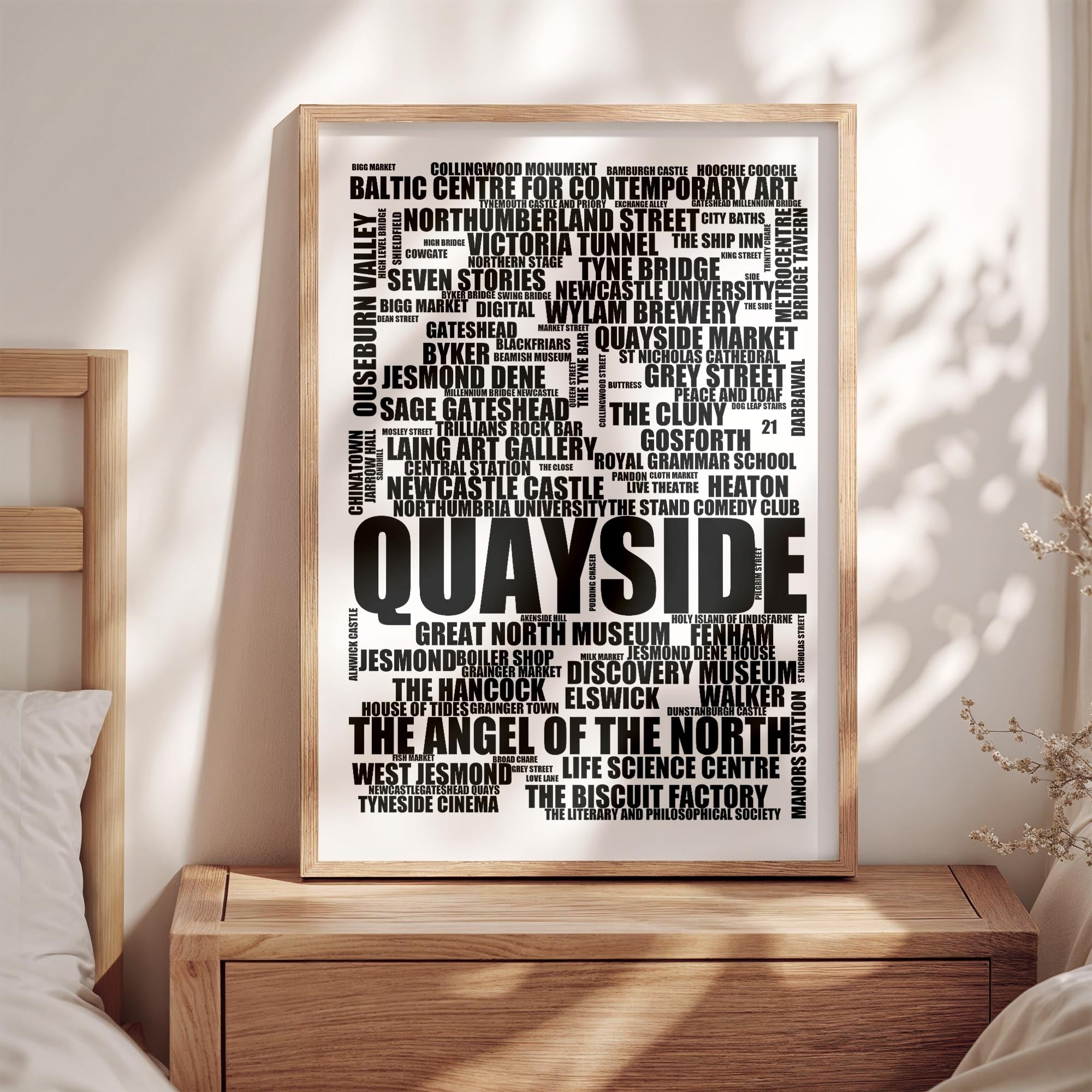 Quayside - Premium Typographic Word Cloud Prints, Posters & Gifts