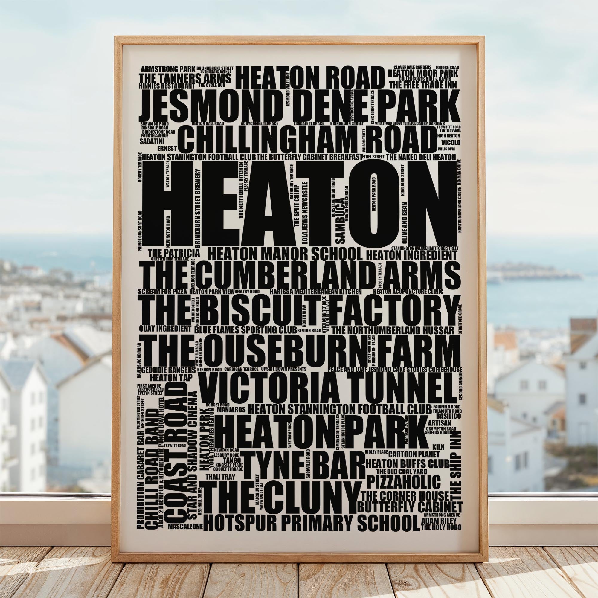 Heaton - Premium Typographic Word Cloud Prints, Posters & Gifts