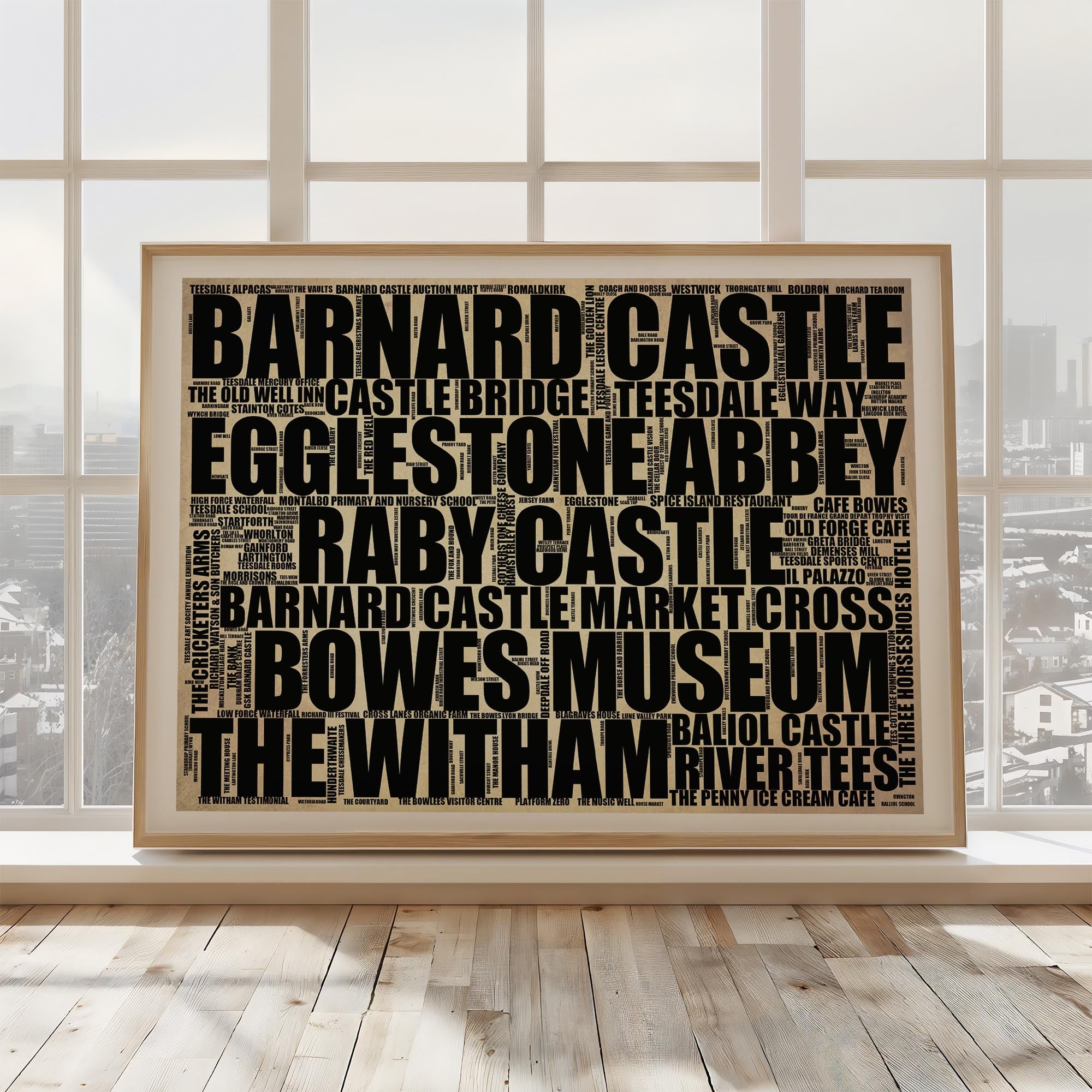 Barnard Castle - Premium Typographic Word Cloud Prints, Posters & Gifts