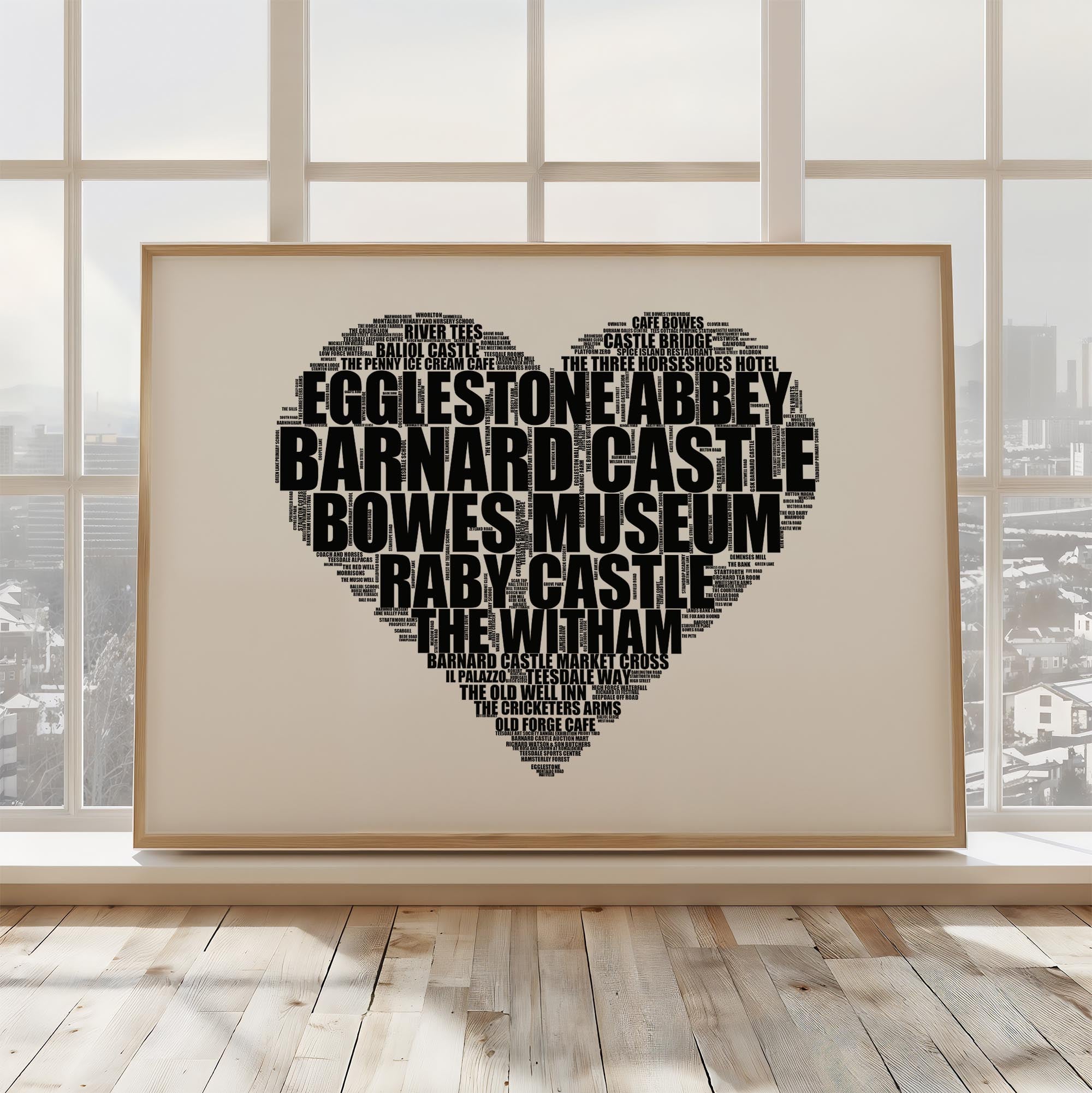 Barnard Castle - Premium Typographic Word Cloud Prints, Posters & Gifts