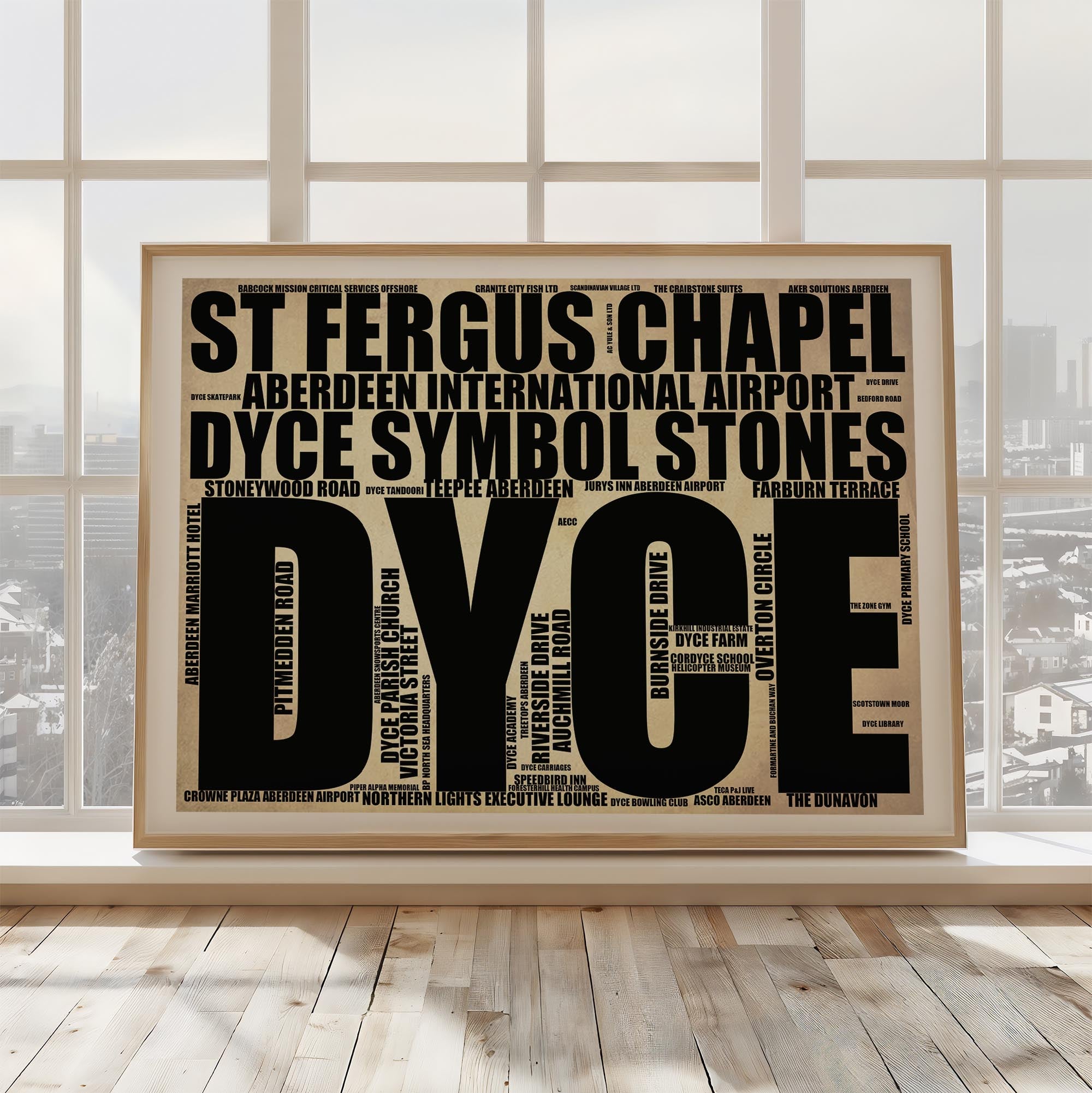 Dyce - Premium Typographic Word Cloud Prints, Posters & Gifts