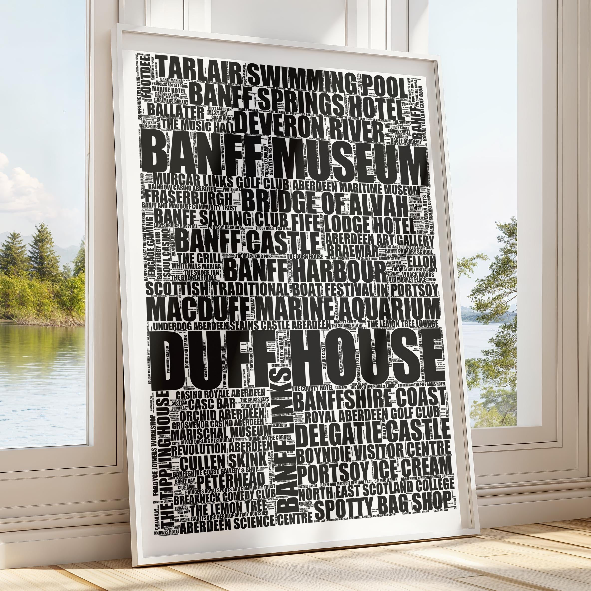 Banff - Premium Typographic Word Cloud Prints, Posters & Gifts