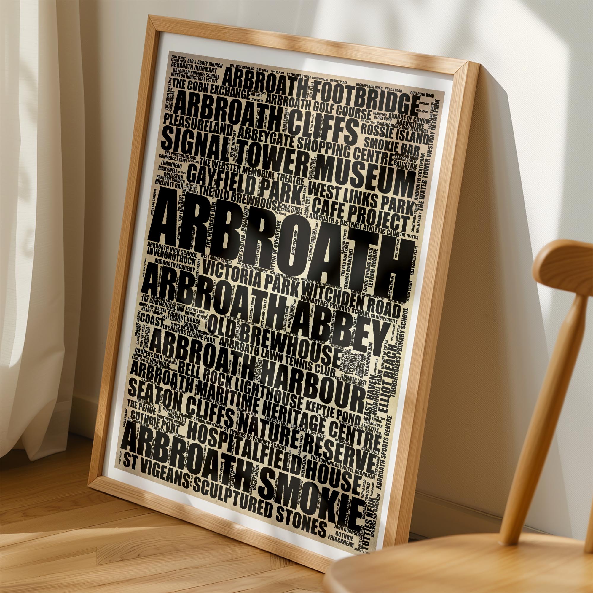 Arbroath - Premium Typographic Word Cloud Prints, Posters & Gifts