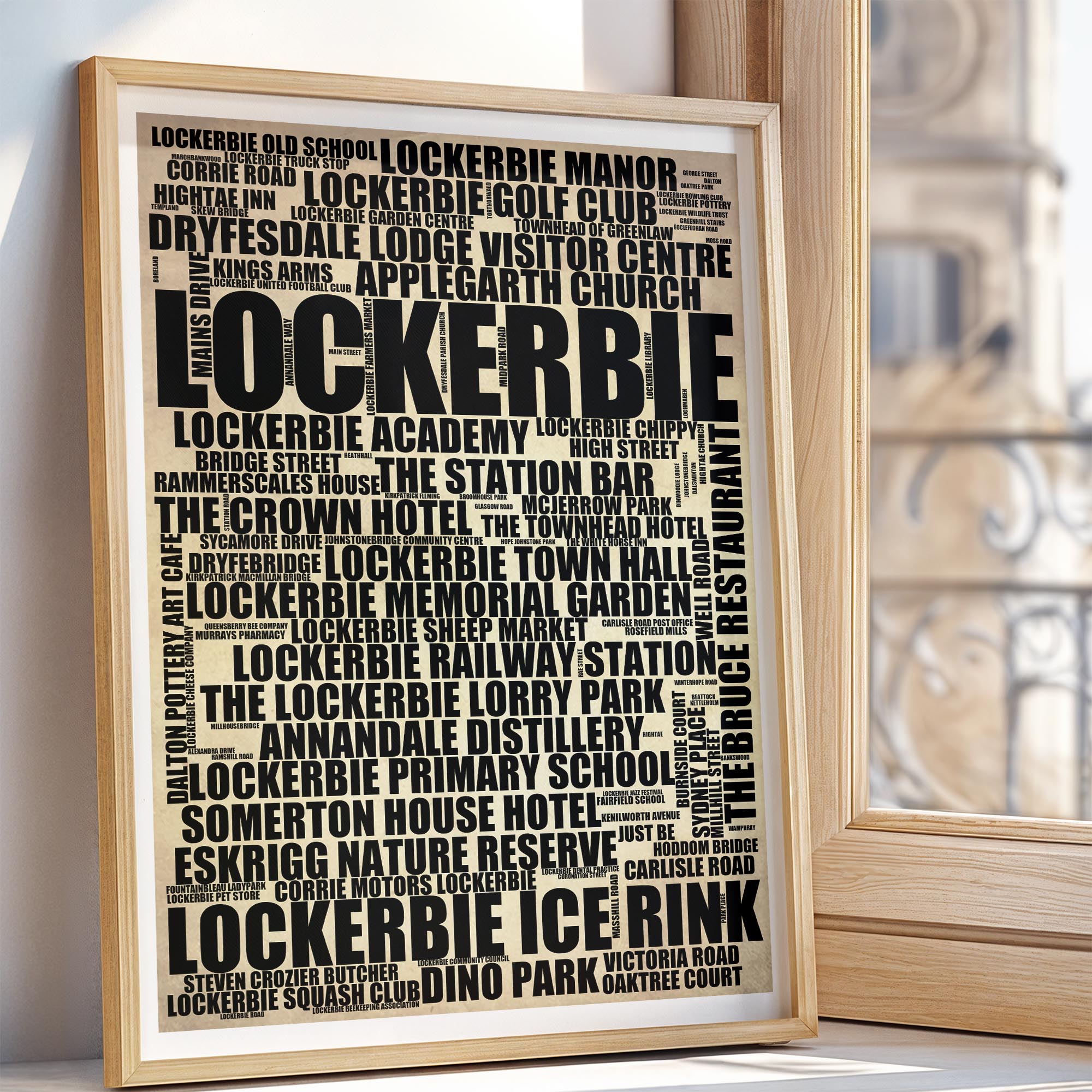 Lockerbie - Premium Typographic Word Cloud Prints, Posters & Gifts