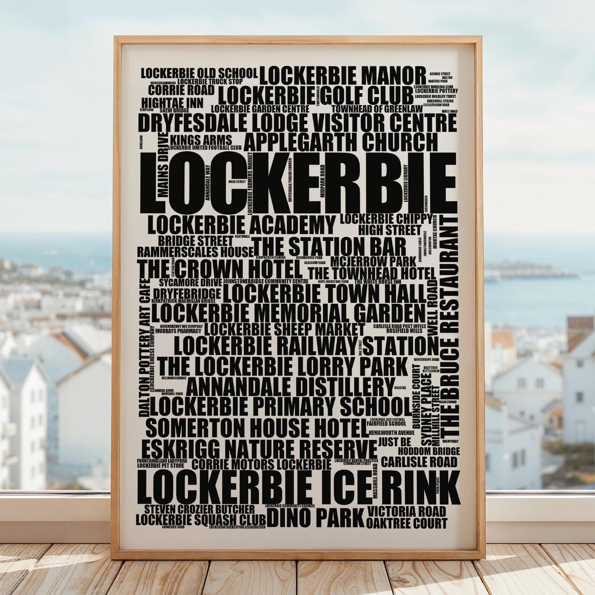 Lockerbie - Premium Typographic Word Cloud Prints, Posters & Gifts