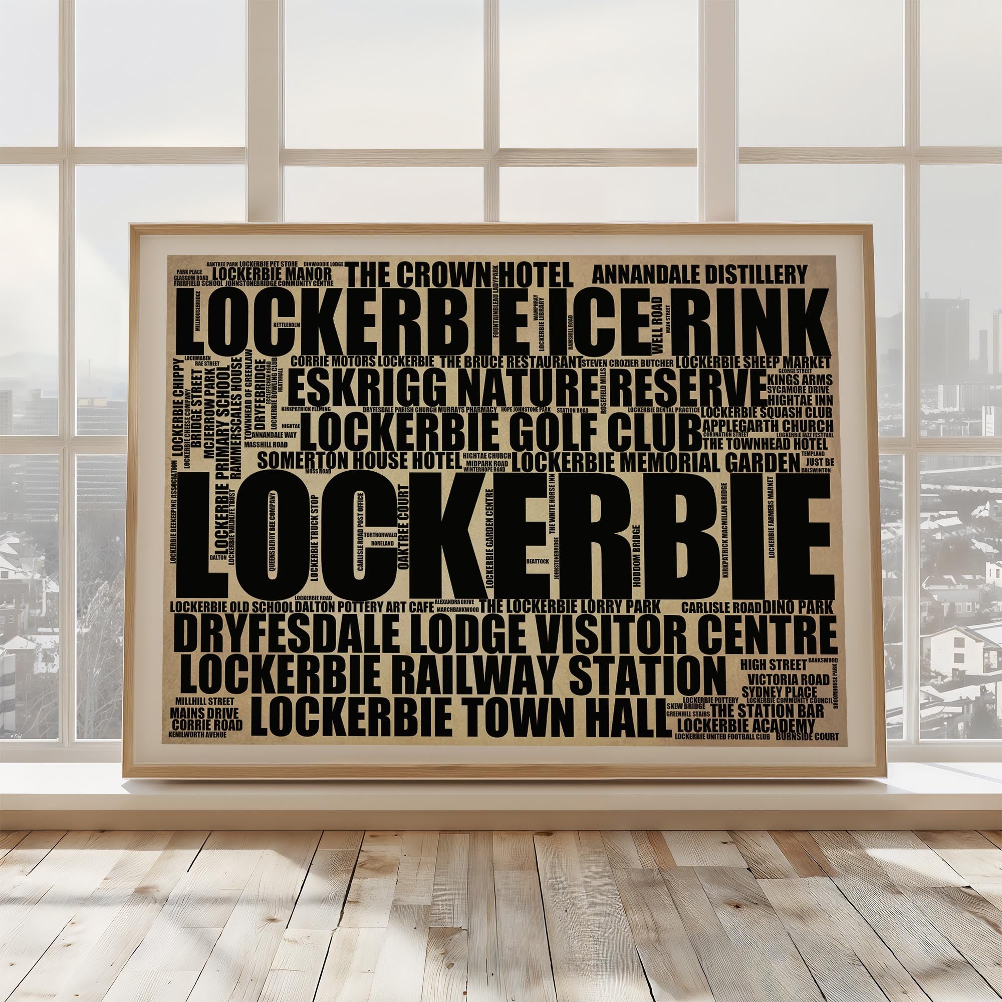 Lockerbie - Premium Typographic Word Cloud Prints, Posters & Gifts
