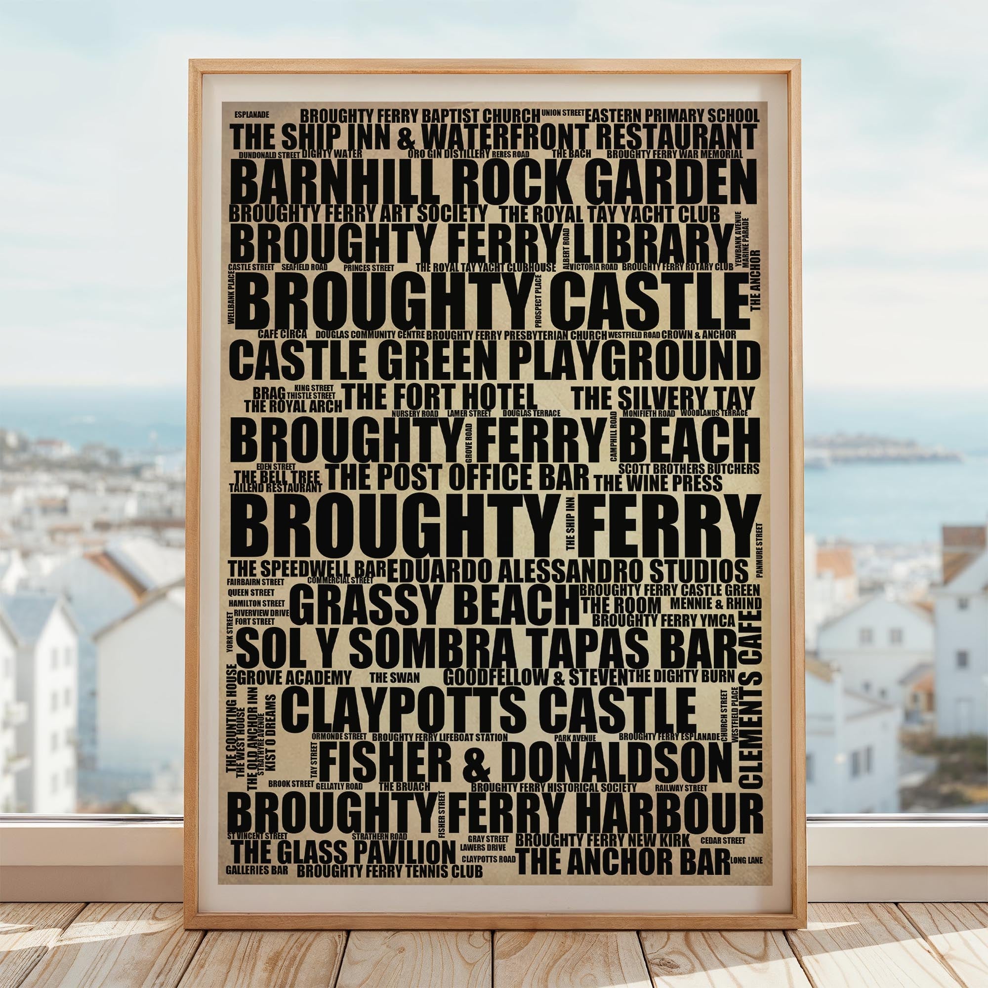 Broughty Ferry - Premium Typographic Word Cloud Prints, Posters & Gifts