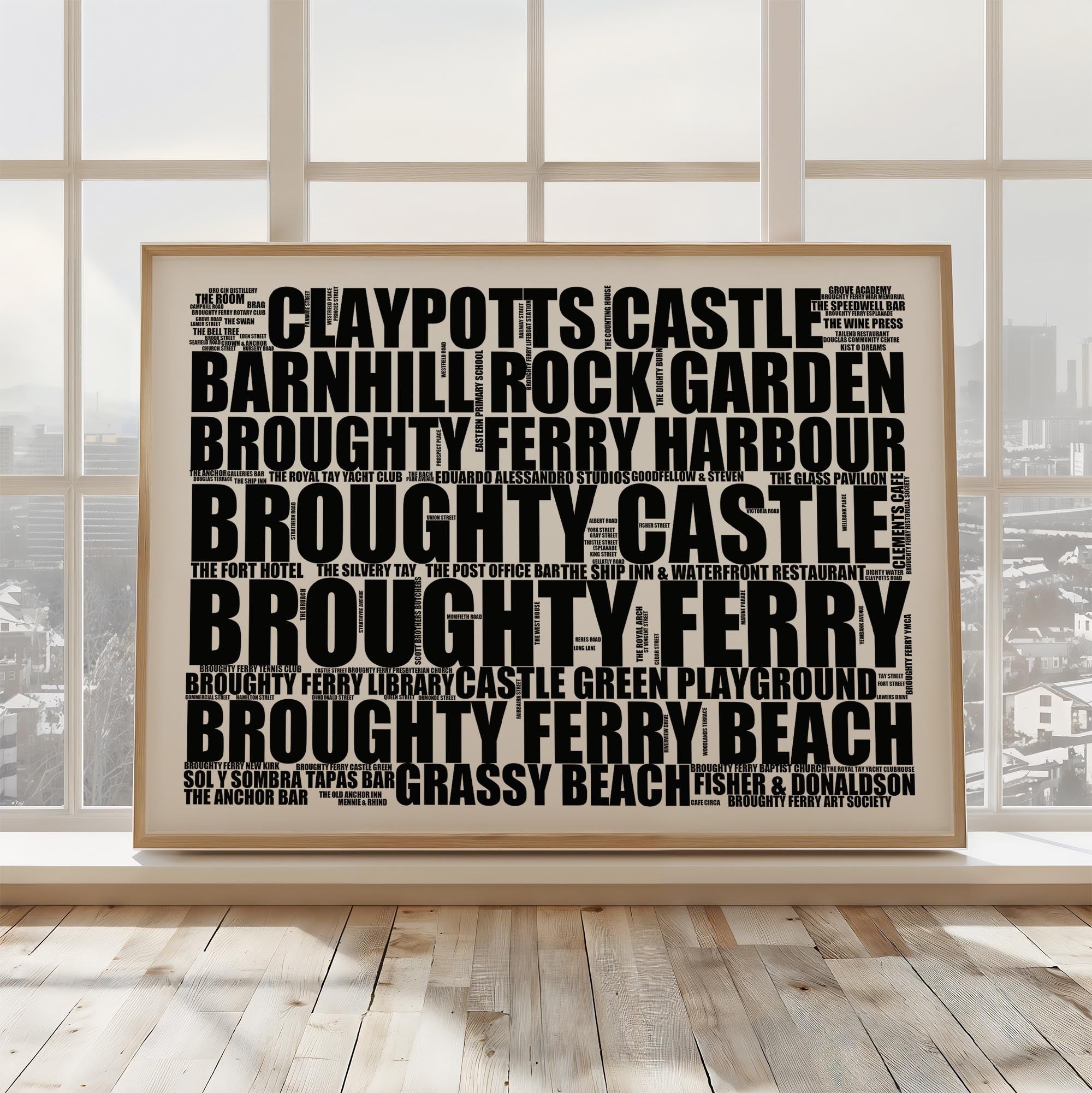 Broughty Ferry - Premium Typographic Word Cloud Prints, Posters & Gifts