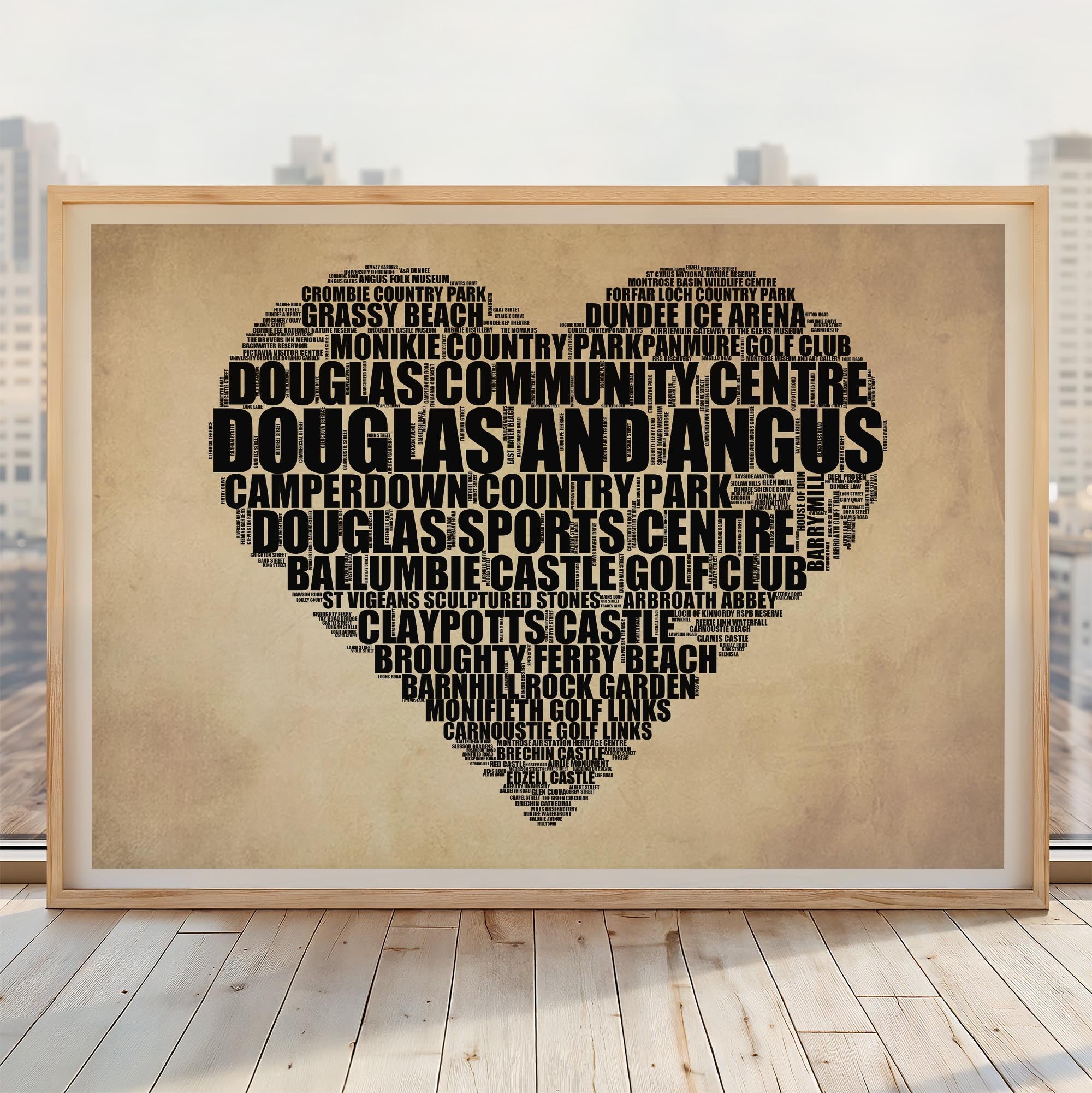 Douglas and Angus - Premium Typographic Word Cloud Prints, Posters & Gifts