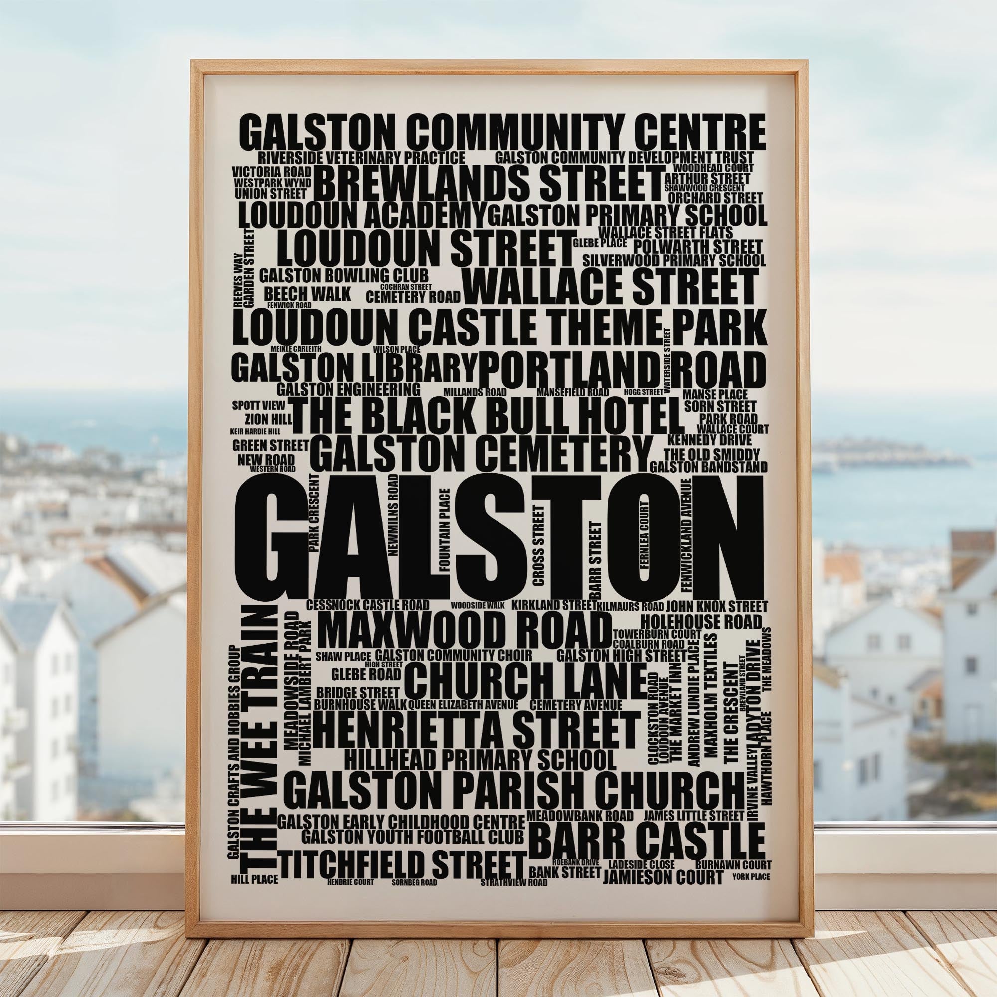 Galston - Premium Typographic Word Cloud Prints, Posters & Gifts