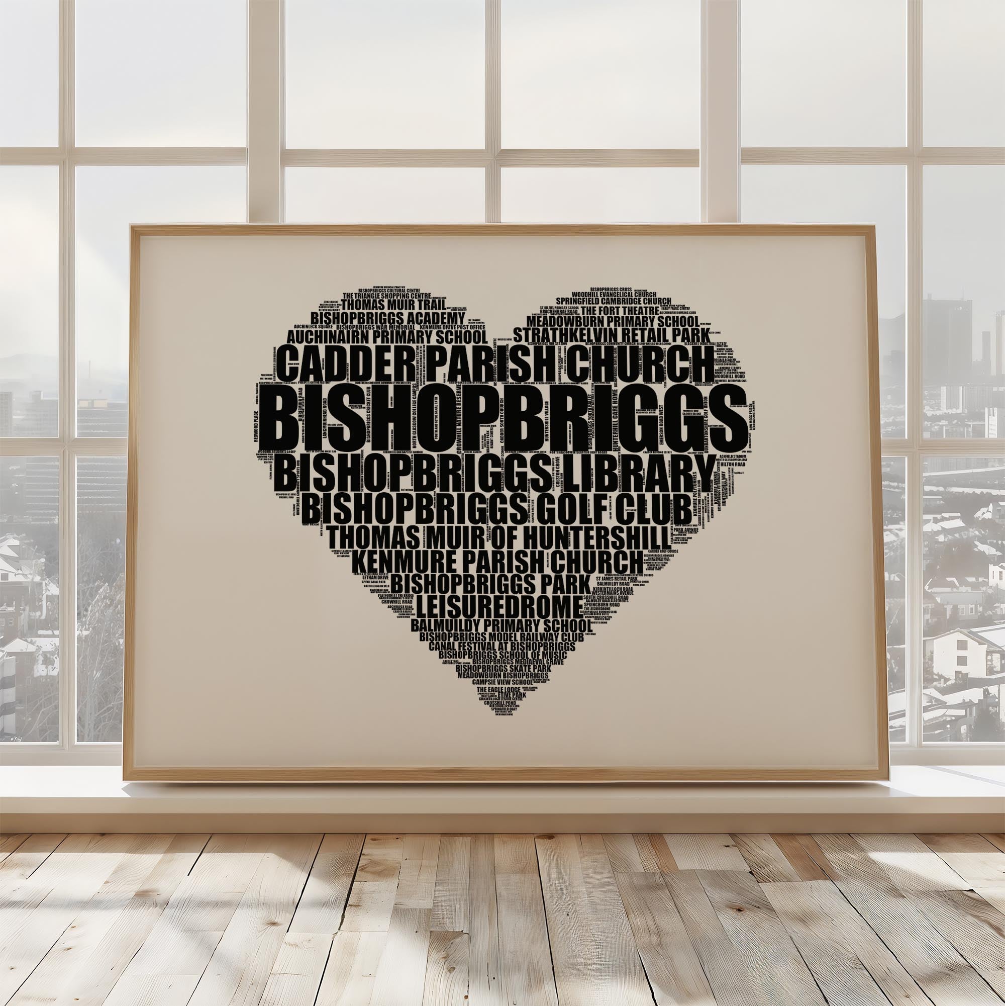 Bishopbriggs - Premium Typographic Word Cloud Prints, Posters & Gifts