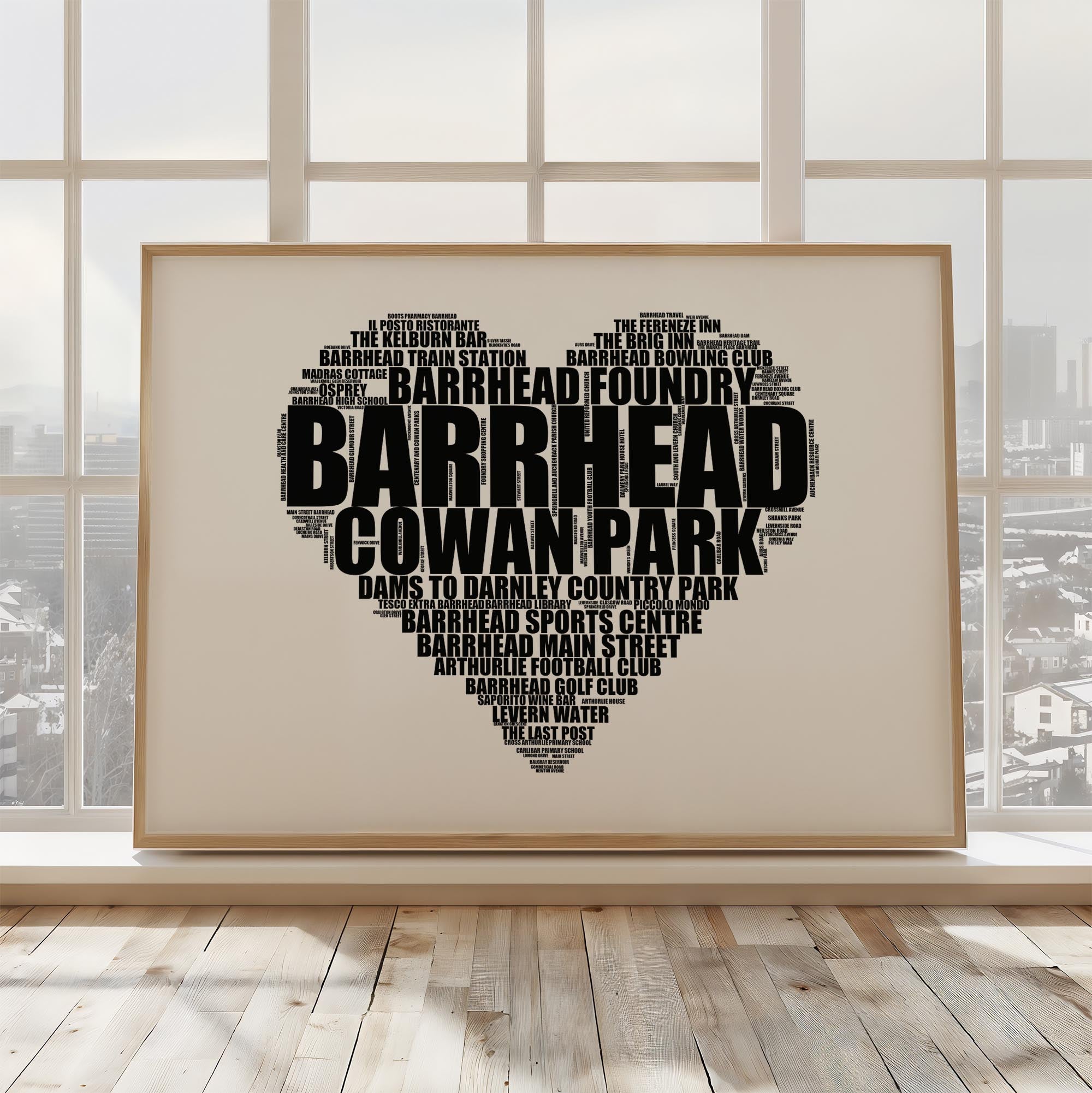 Barrhead - Premium Typographic Word Cloud Prints, Posters & Gifts