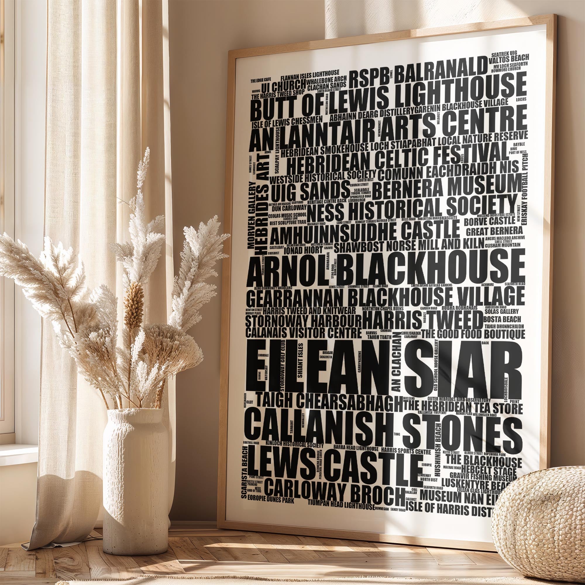 Eilean Siar - Premium Typographic Word Cloud Prints, Posters & Gifts