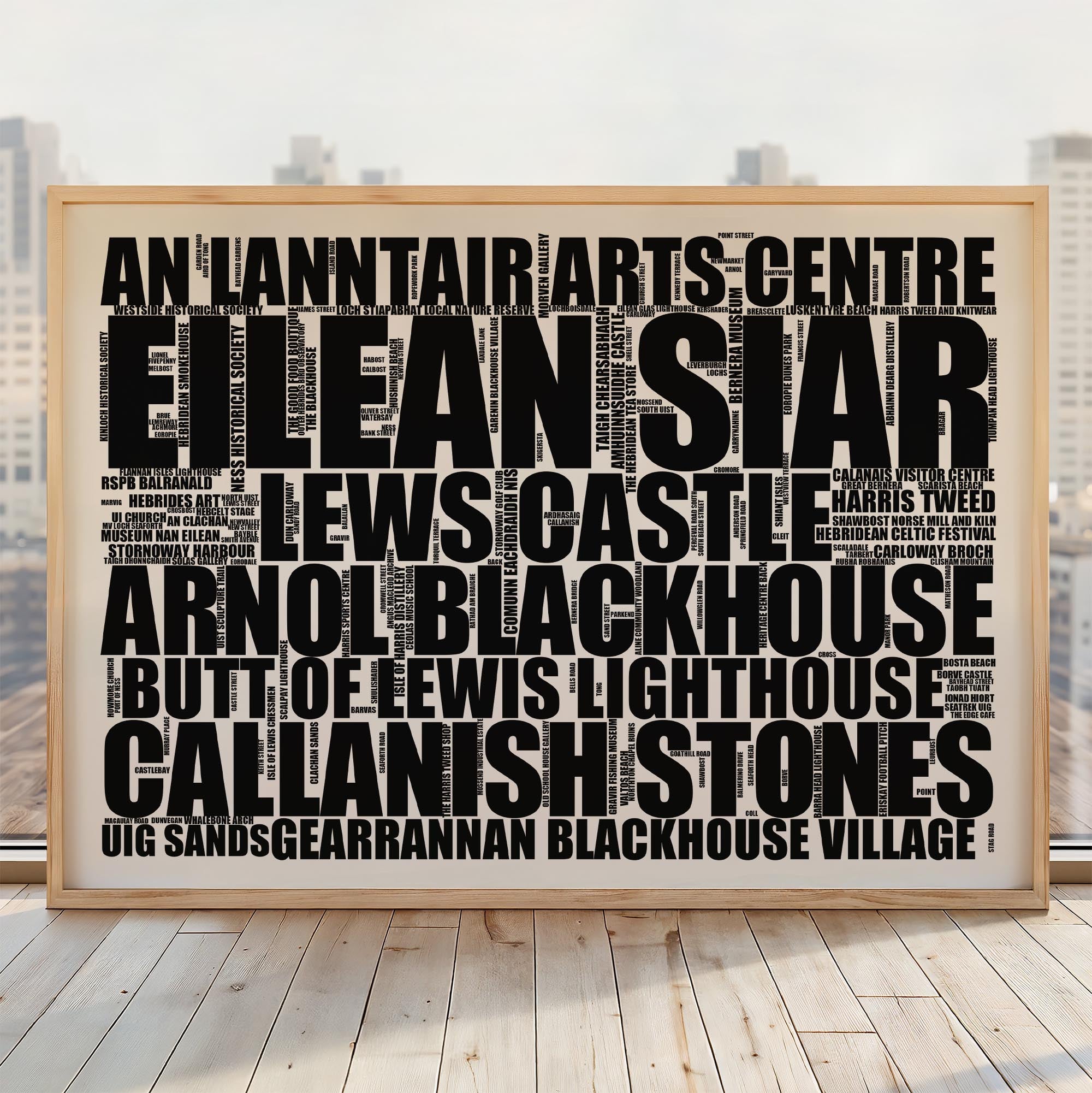 Eilean Siar - Premium Typographic Word Cloud Prints, Posters & Gifts