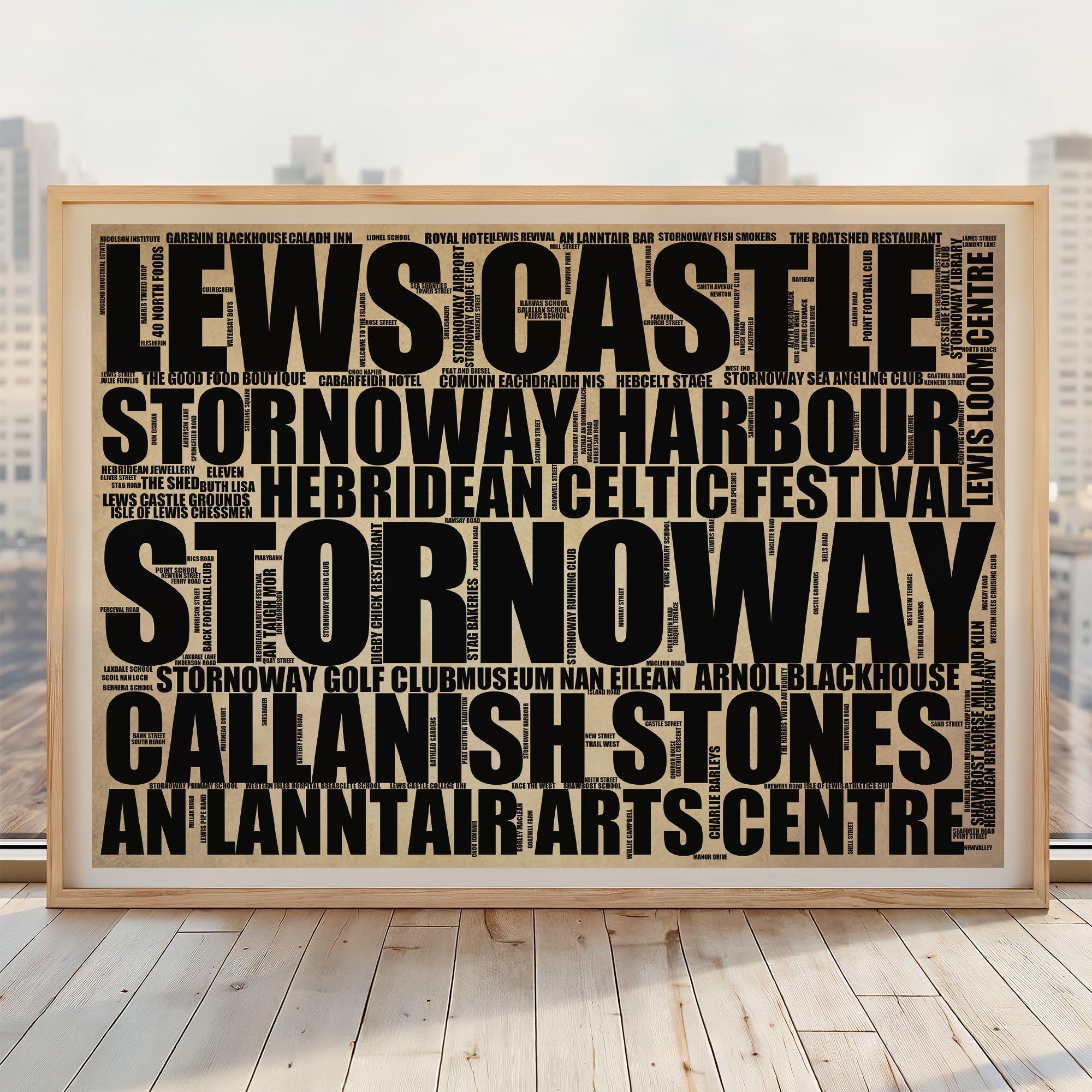 Stornoway - Premium Typographic Word Cloud Prints, Posters & Gifts