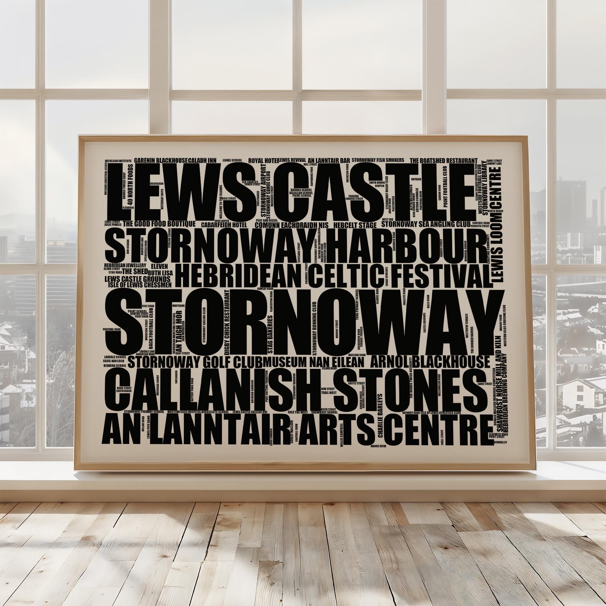 Stornoway - Premium Typographic Word Cloud Prints, Posters & Gifts