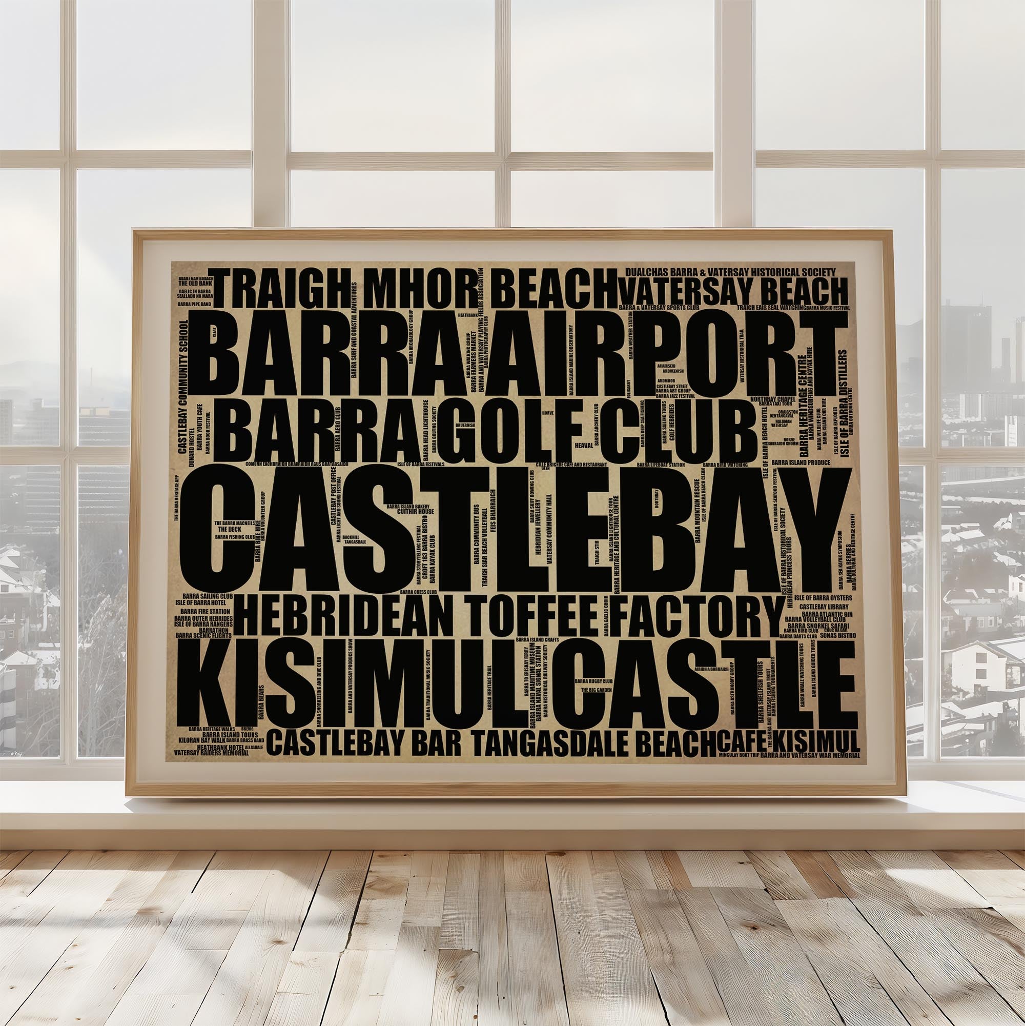 Castlebay - Premium Typographic Word Cloud Prints, Posters & Gifts