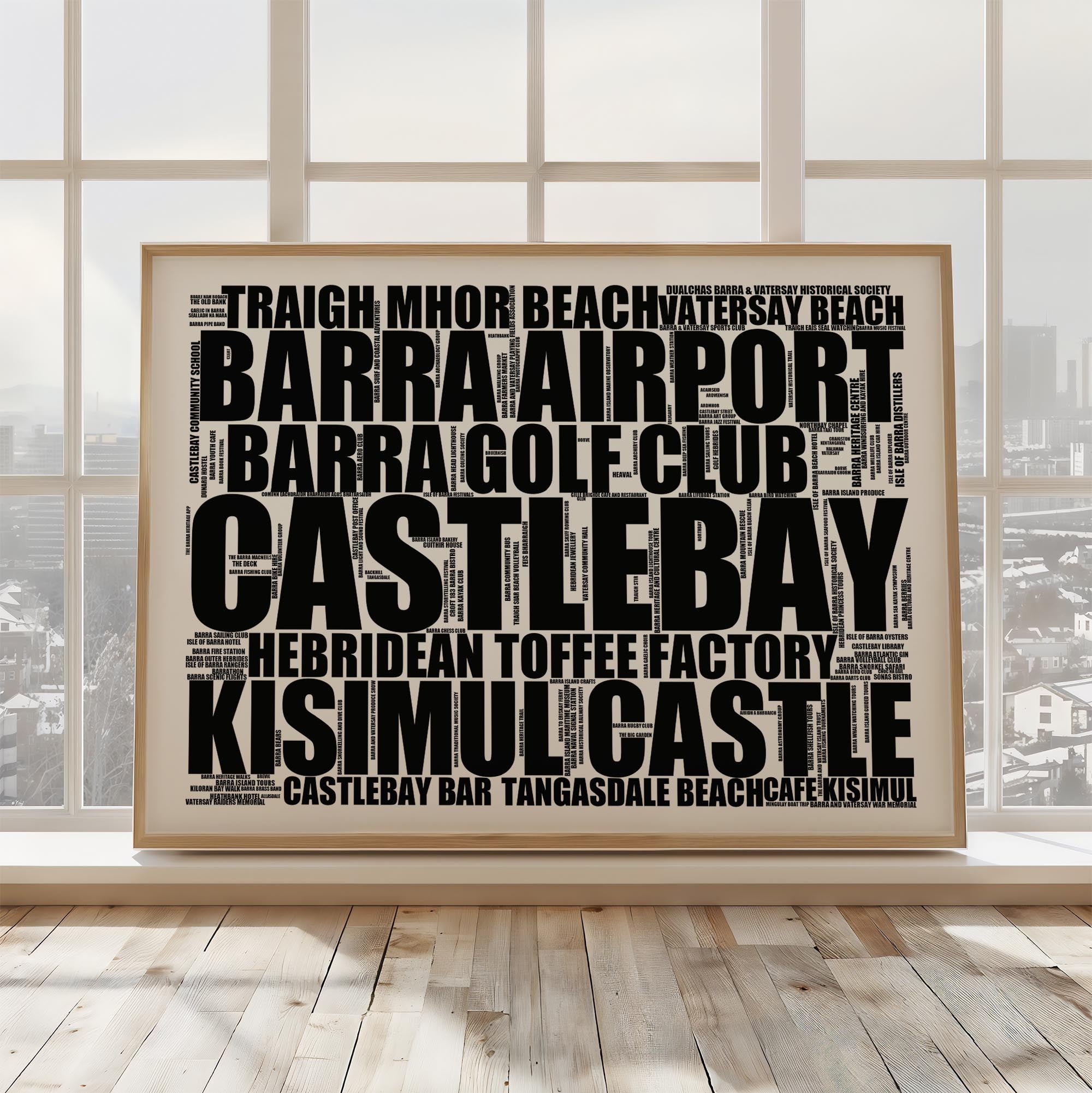 Castlebay - Premium Typographic Word Cloud Prints, Posters & Gifts