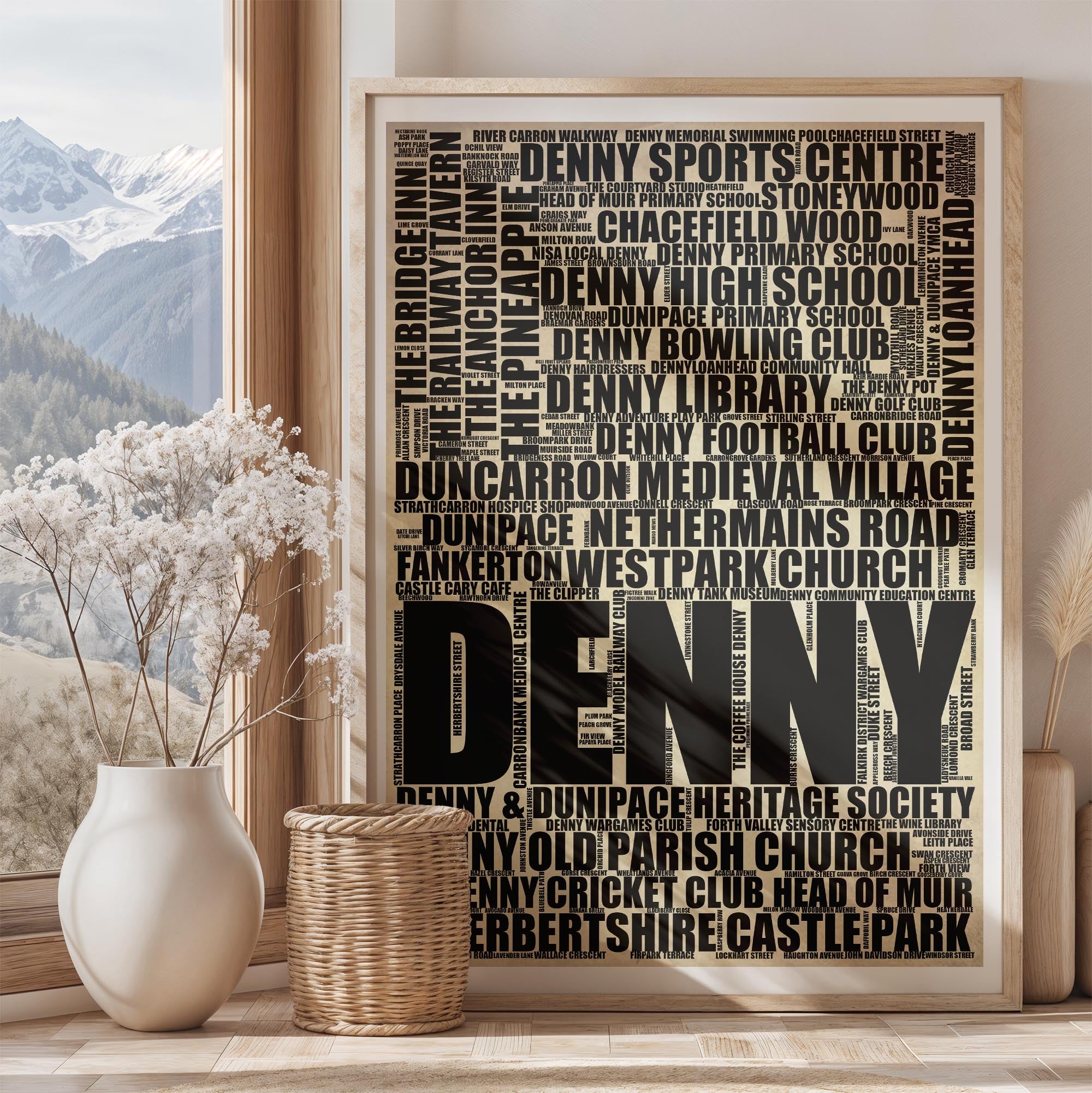 Denny - Premium Typographic Word Cloud Prints, Posters & Gifts