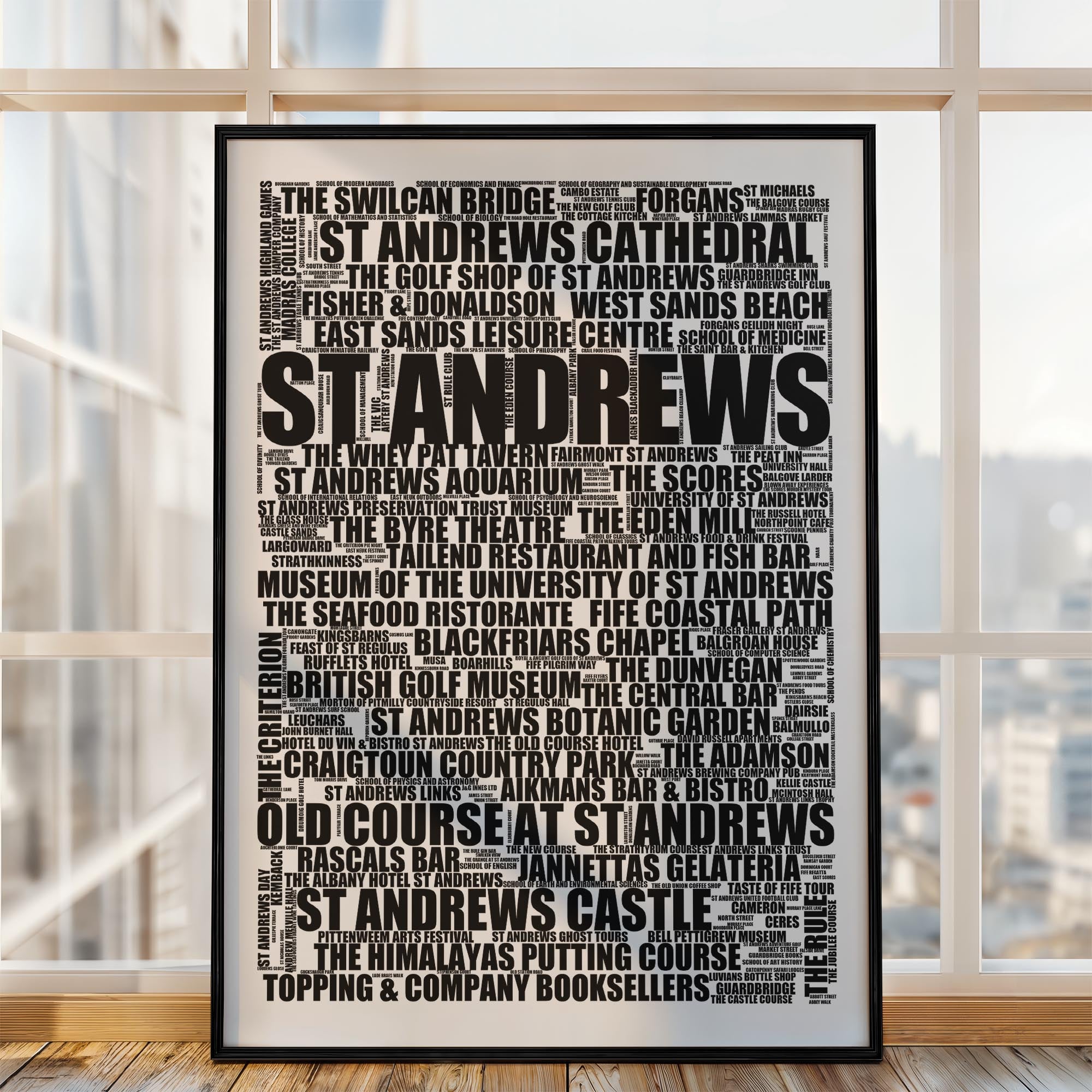 St Andrews - Premium Typographic Word Cloud Prints, Posters & Gifts