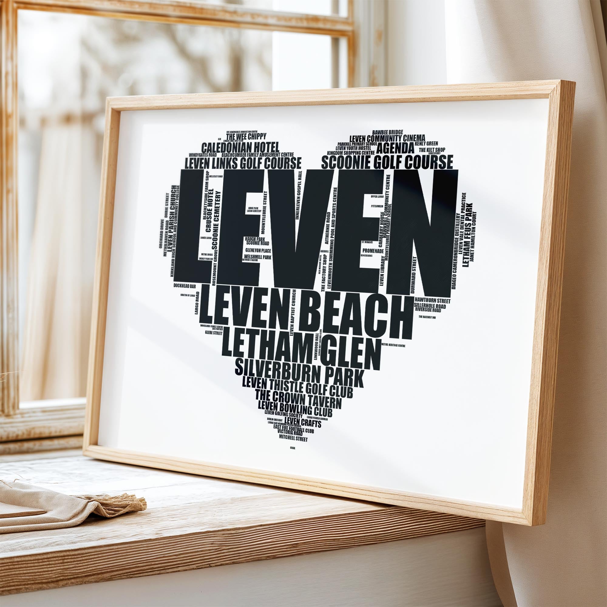 Leven - Premium Typographic Word Cloud Prints, Posters & Gifts