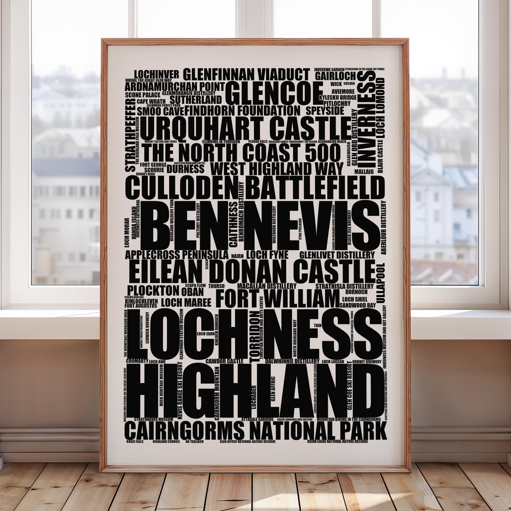 Highland - Premium Typographic Word Cloud Prints, Posters & Gifts