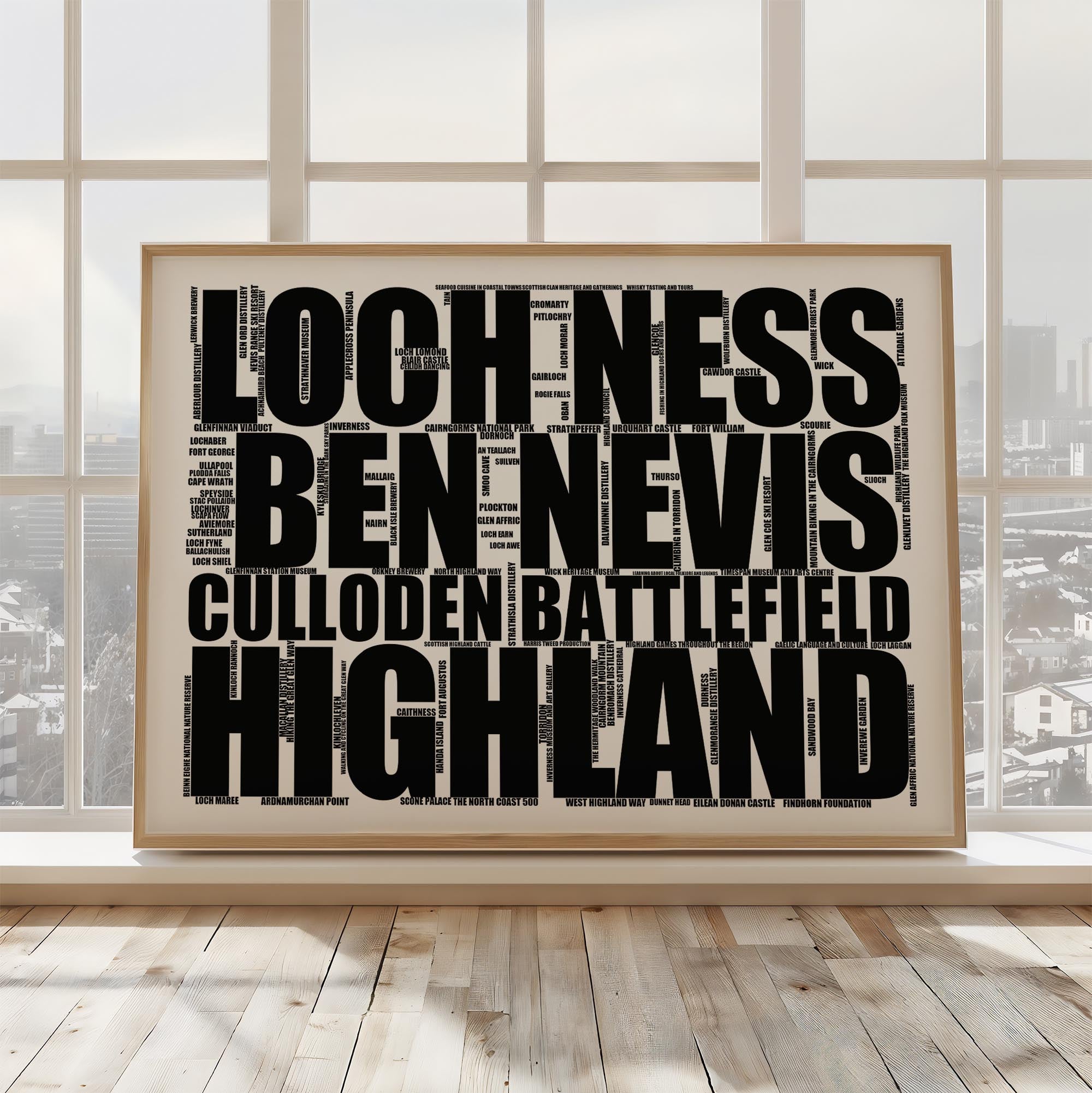 Highland - Premium Typographic Word Cloud Prints, Posters & Gifts