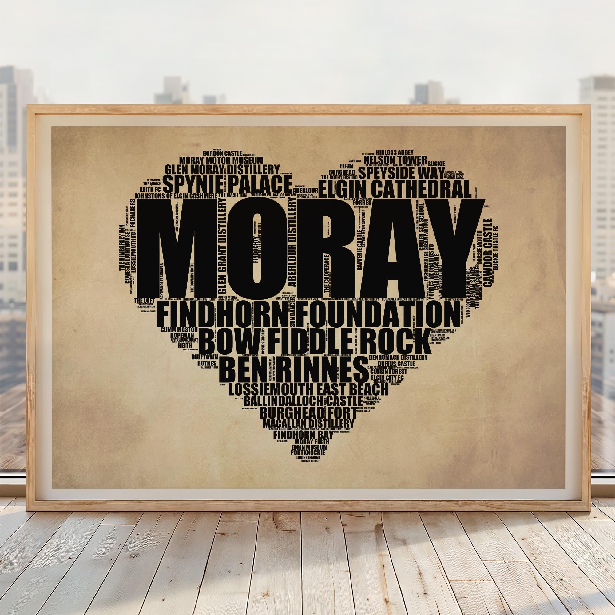 Moray - Premium Typographic Word Cloud Prints, Posters & Gifts