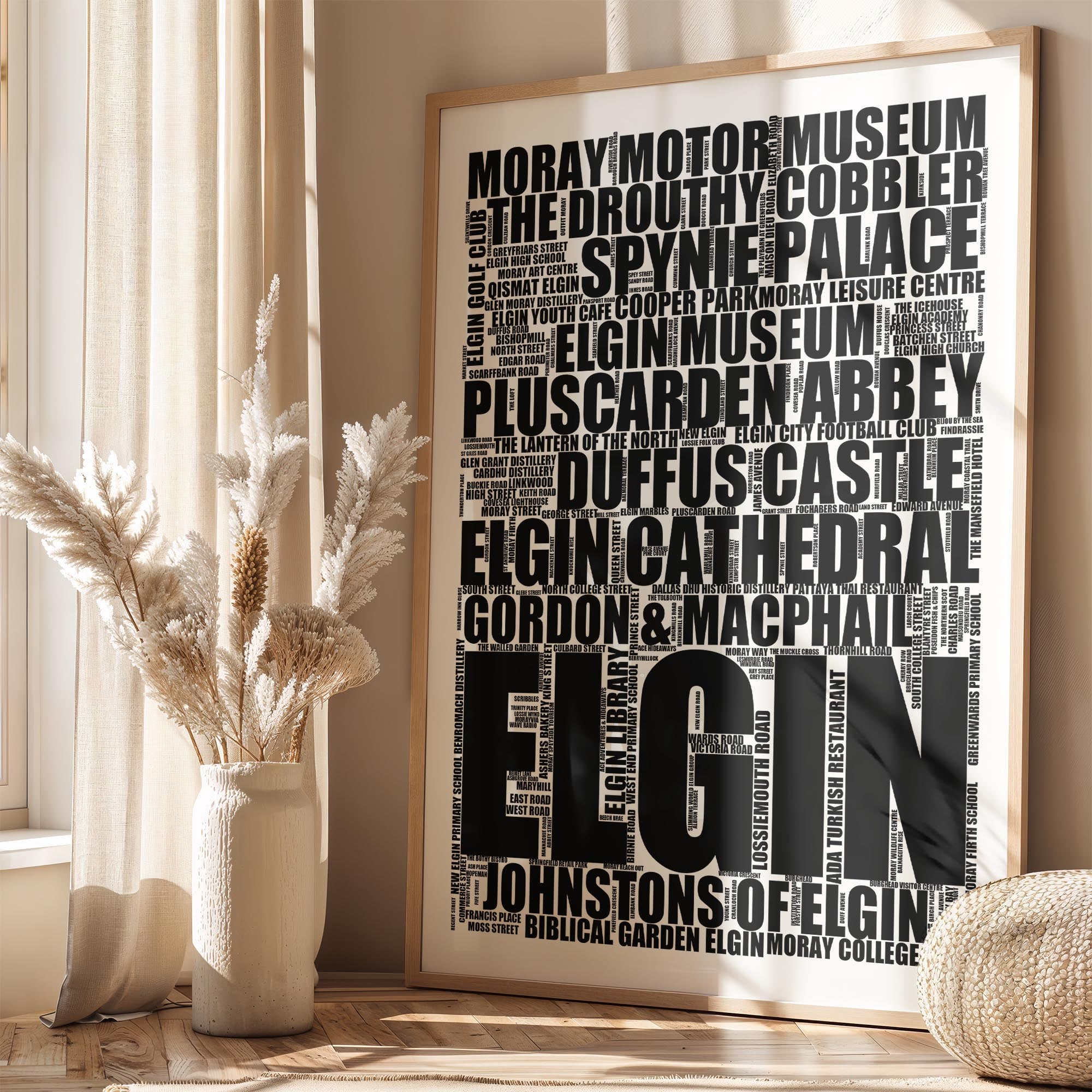 Elgin - Premium Typographic Word Cloud Prints, Posters & Gifts