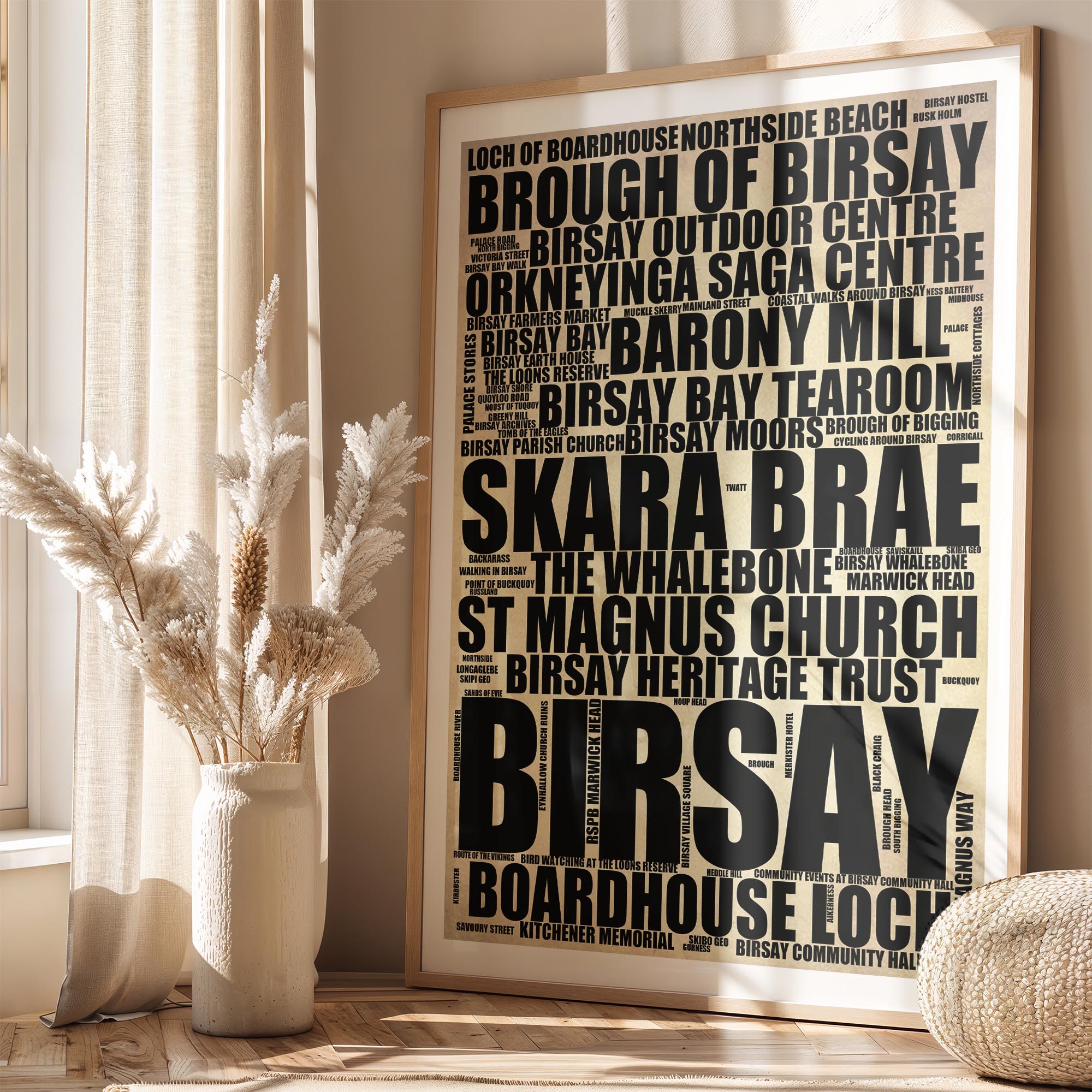 Birsay - Premium Typographic Word Cloud Prints, Posters & Gifts