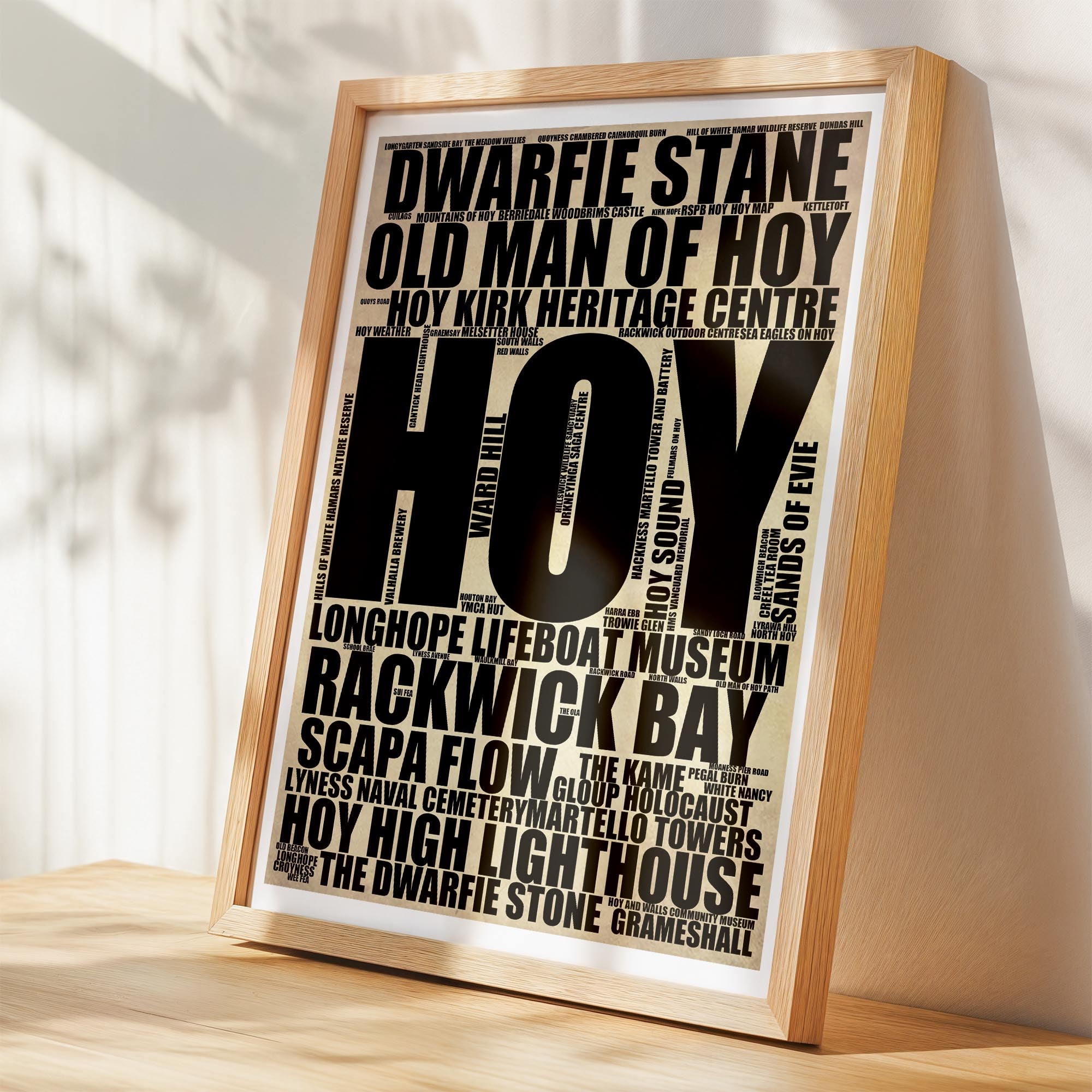 Hoy - Premium Typographic Word Cloud Prints, Posters & Gifts